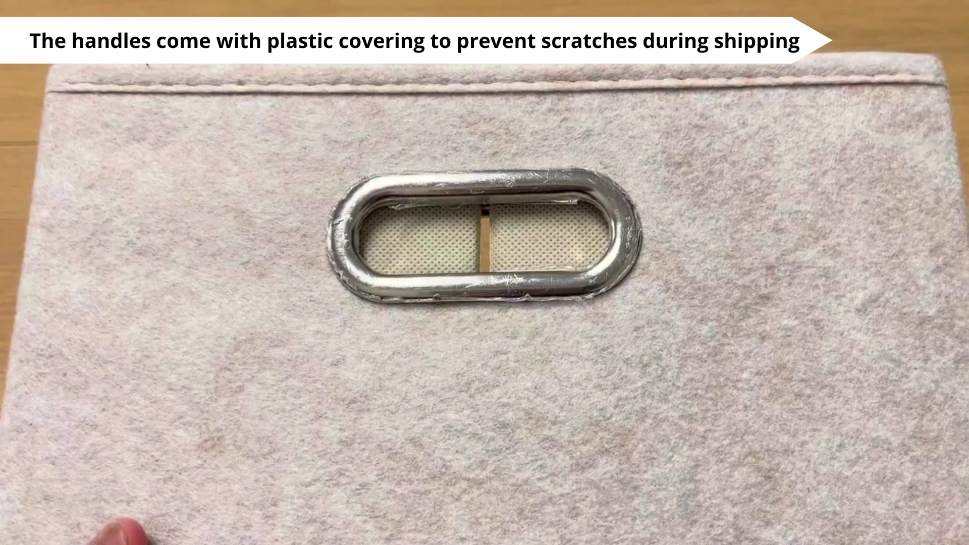 thumbnail video image 2 of DECOMOMO Felt Fabric Storage Bin | Cube Storage Bin | Closet Organizers | Set of 6, Beige, 2 of 9