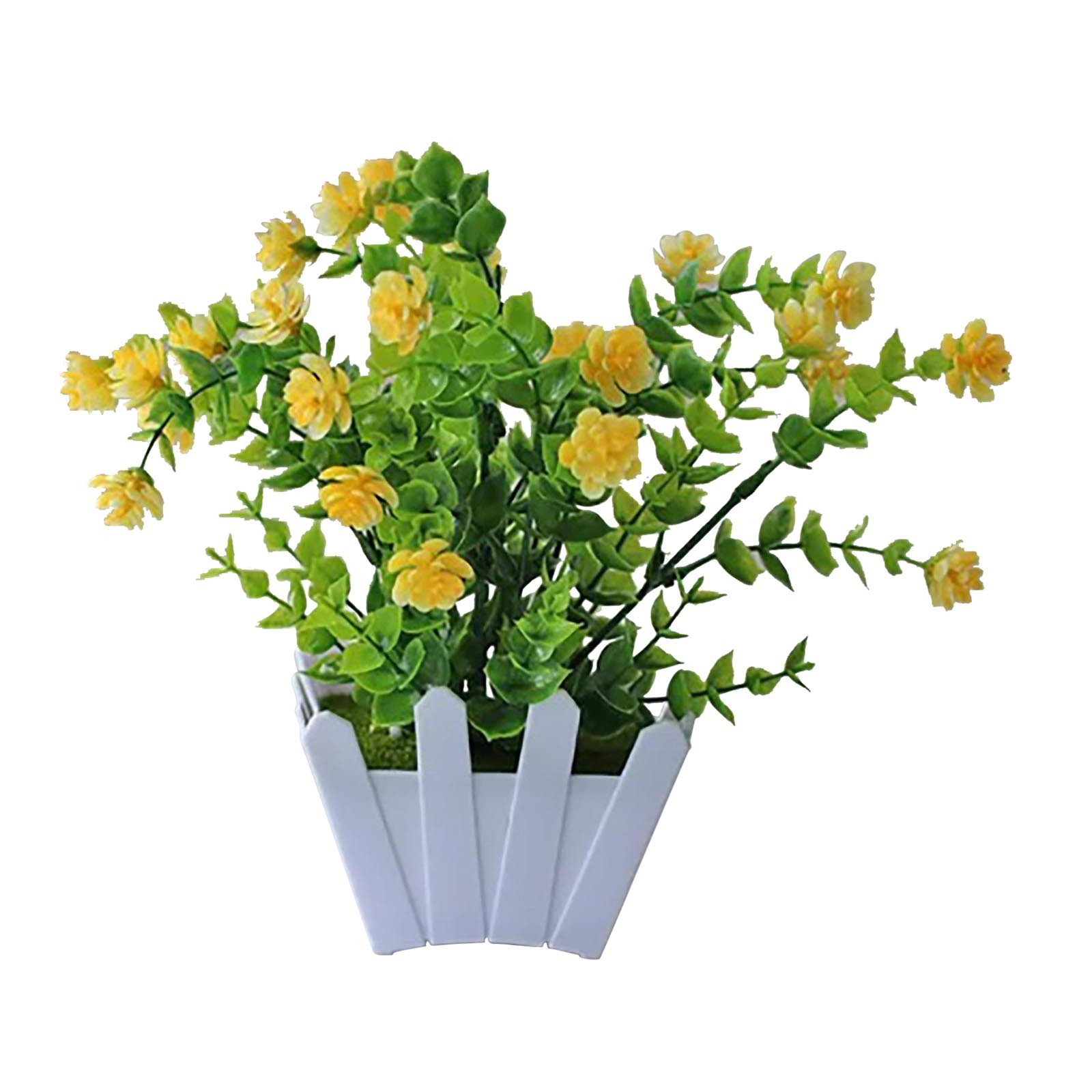 thumbnail video image 2 of Clearance Artificial flowers under $5,Artificial Potted Flowers False Outdoor Garden Home In Pot Decor, 2 of 2