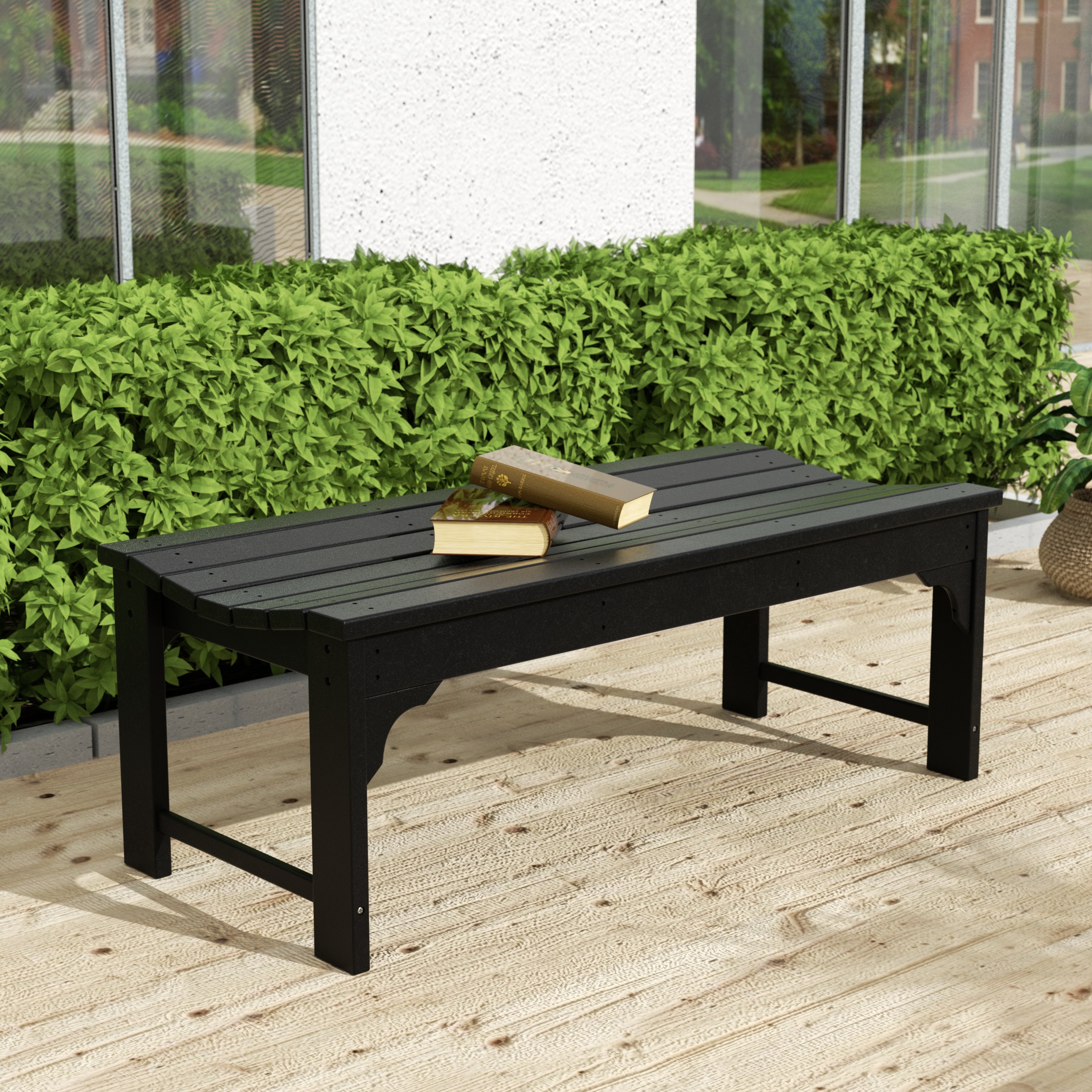 thumbnail video image 2 of WestinTrends Malibu 46" length backless Outdoor Garden Bench, Lime, 2 of 16
