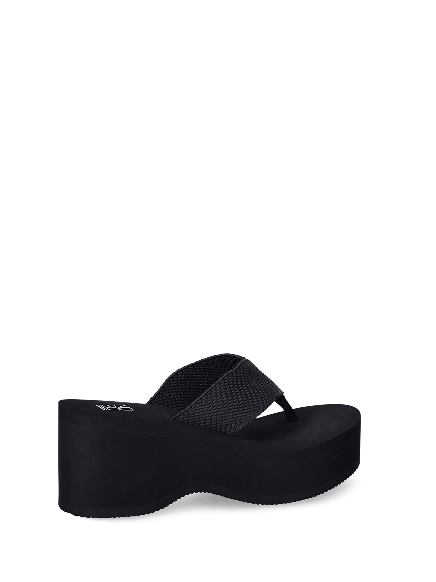 No Boundaries Women's Mid-Heel Platform Thong Wedge Sandals