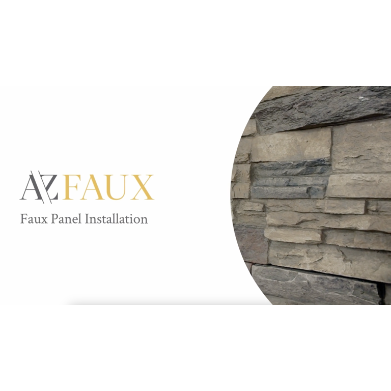 Cambridge Gray Faux Stacked Stone 3D Panel, Sedona, 48''x24