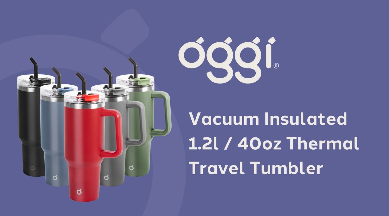 thumbnail video image 2 of 40 fl oz / 1.2 lt Thermal Mug w/Straw, 2 of 8
