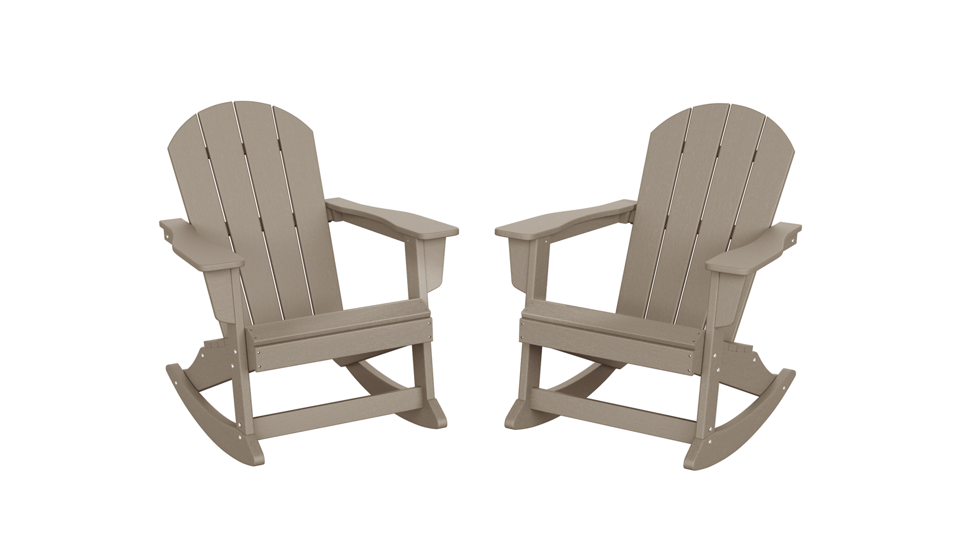 thumbnail video image 2 of Westintrends Malibu Outdoor Rocking Chair Set of 2, All Weather Resistant Poly Lumber Classic Porch Rocker Chair, 350 lbs Support Patio Lawn Plastic Adirondack Chair, Dark Green, 2 of 16