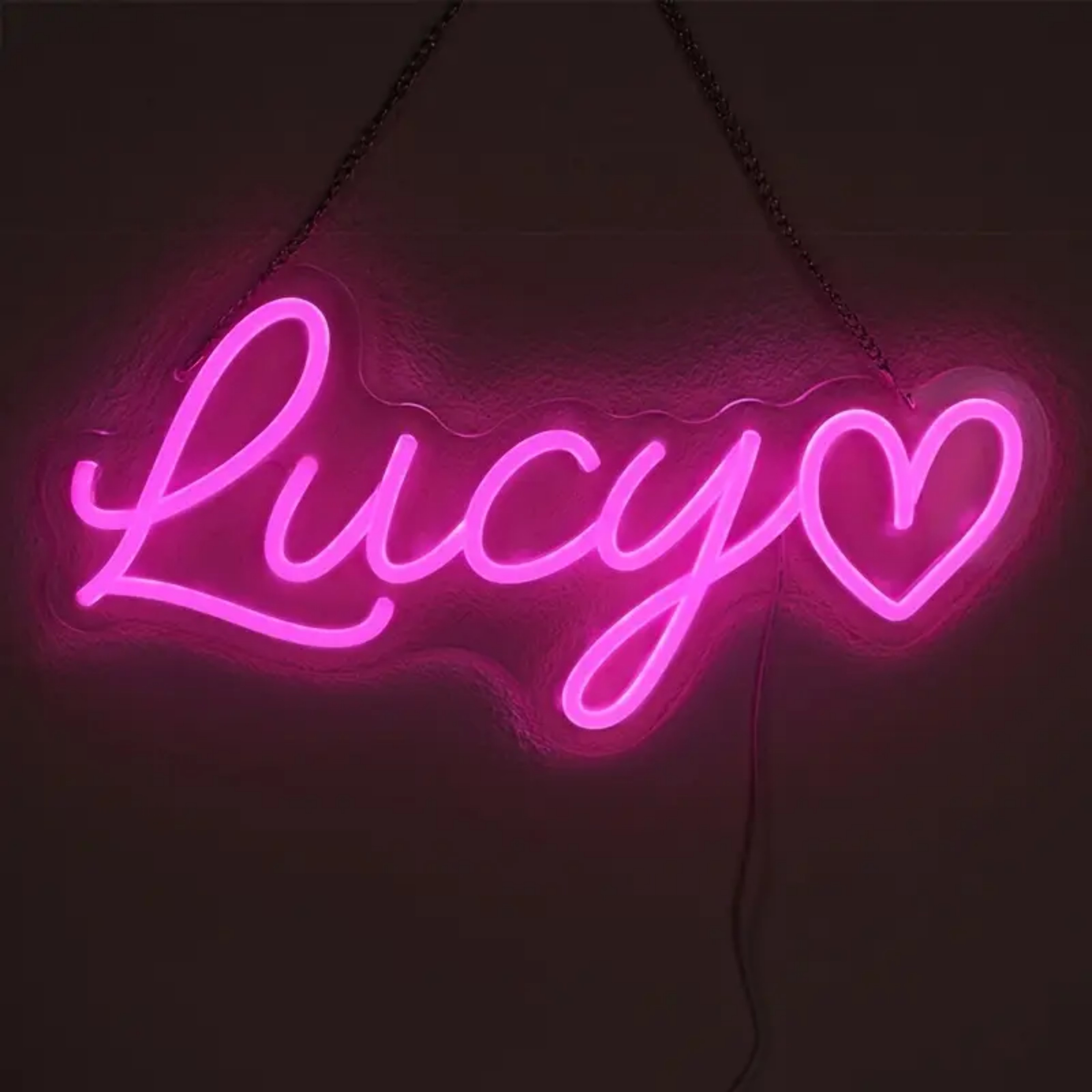 thumbnail video image 2 of UPONRAY Single Line Custom Neon Signs with Heart, Usb Powered with Adjustable Brightness Wall Decor for Gifts, Lemon Yellow, 16 inch, 2 of 9