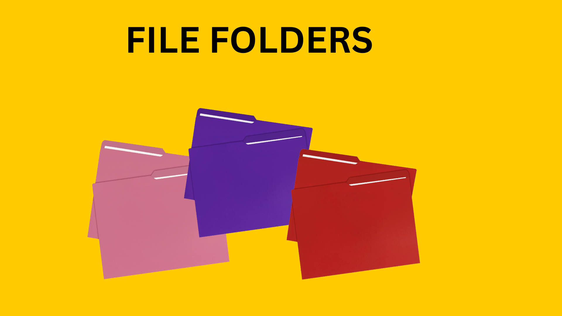 thumbnail video image 2 of UOFFICE File Folder Letter Size 1/2 Cut Tab 100 Count, 1 Pack , Pink, 2 of 8
