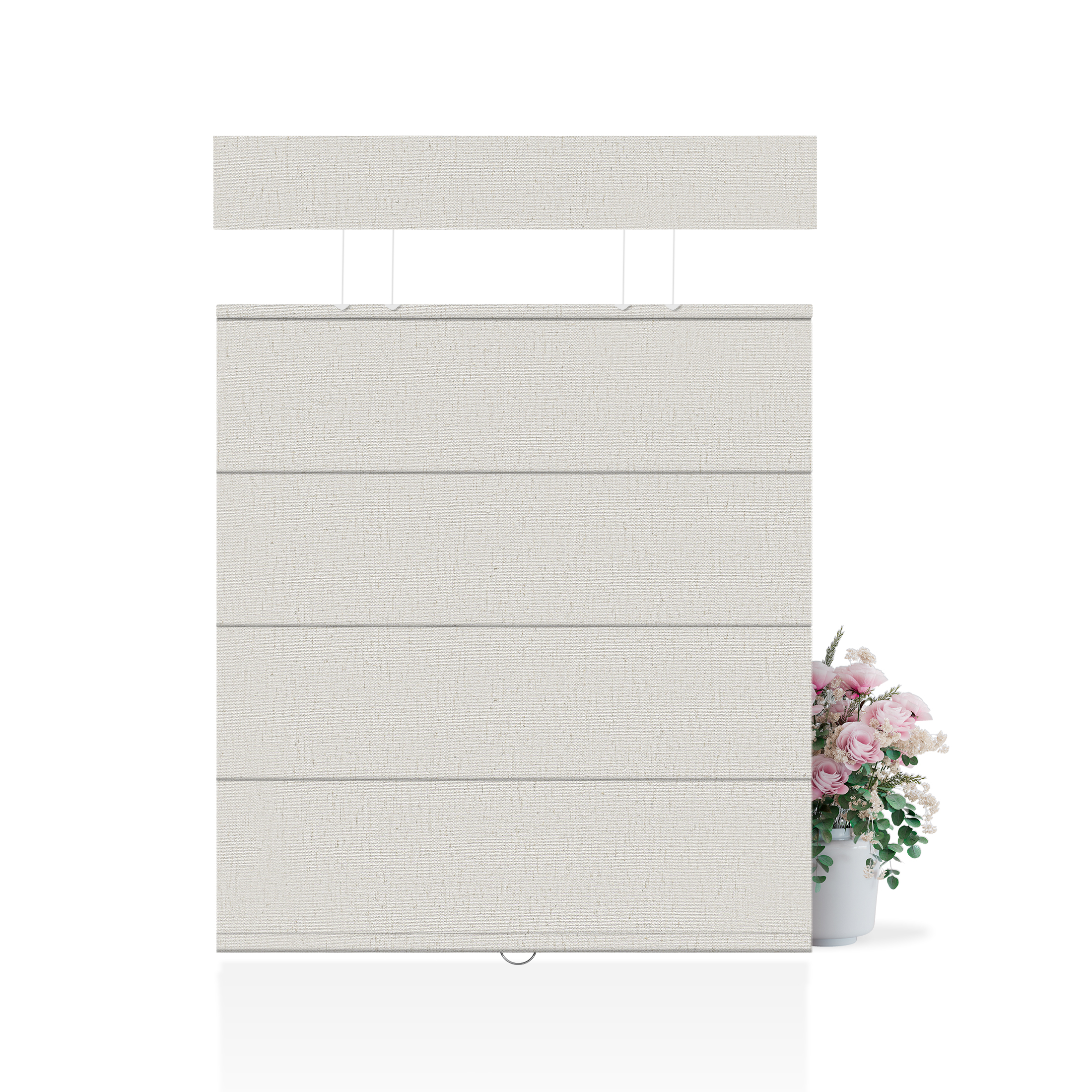 thumbnail video image 2 of ZimJAHO No Drill Roman Shades – Top Down Bottom Up, Cordless Blackout Blinds for Bedroom, UV Blocking, Easy Install, Linen Ivory, 27"Wx48"H, 2 of 11