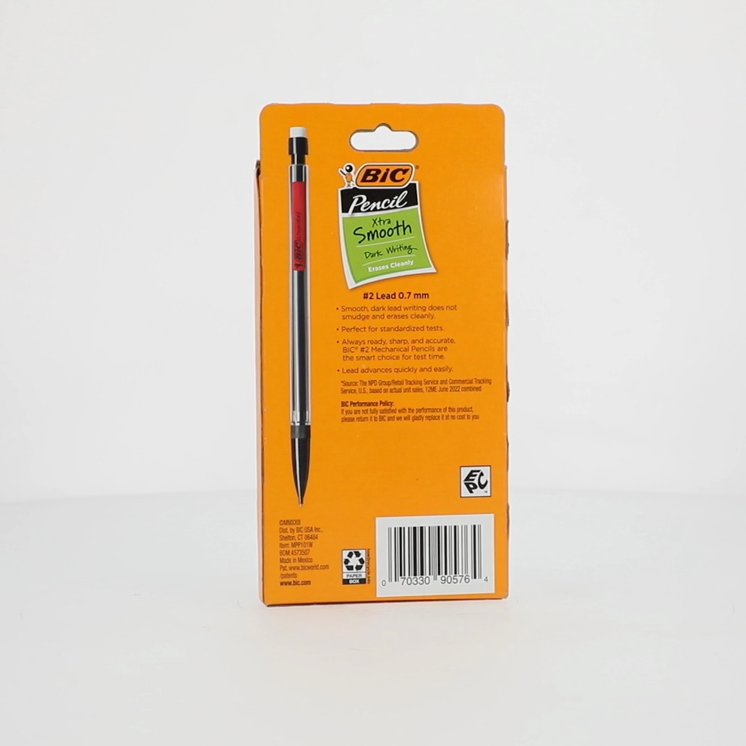 BIC Xtra Life Bleistifte – 10er Pack Mit Klaren Barrel, Bruchfest & Langlebig