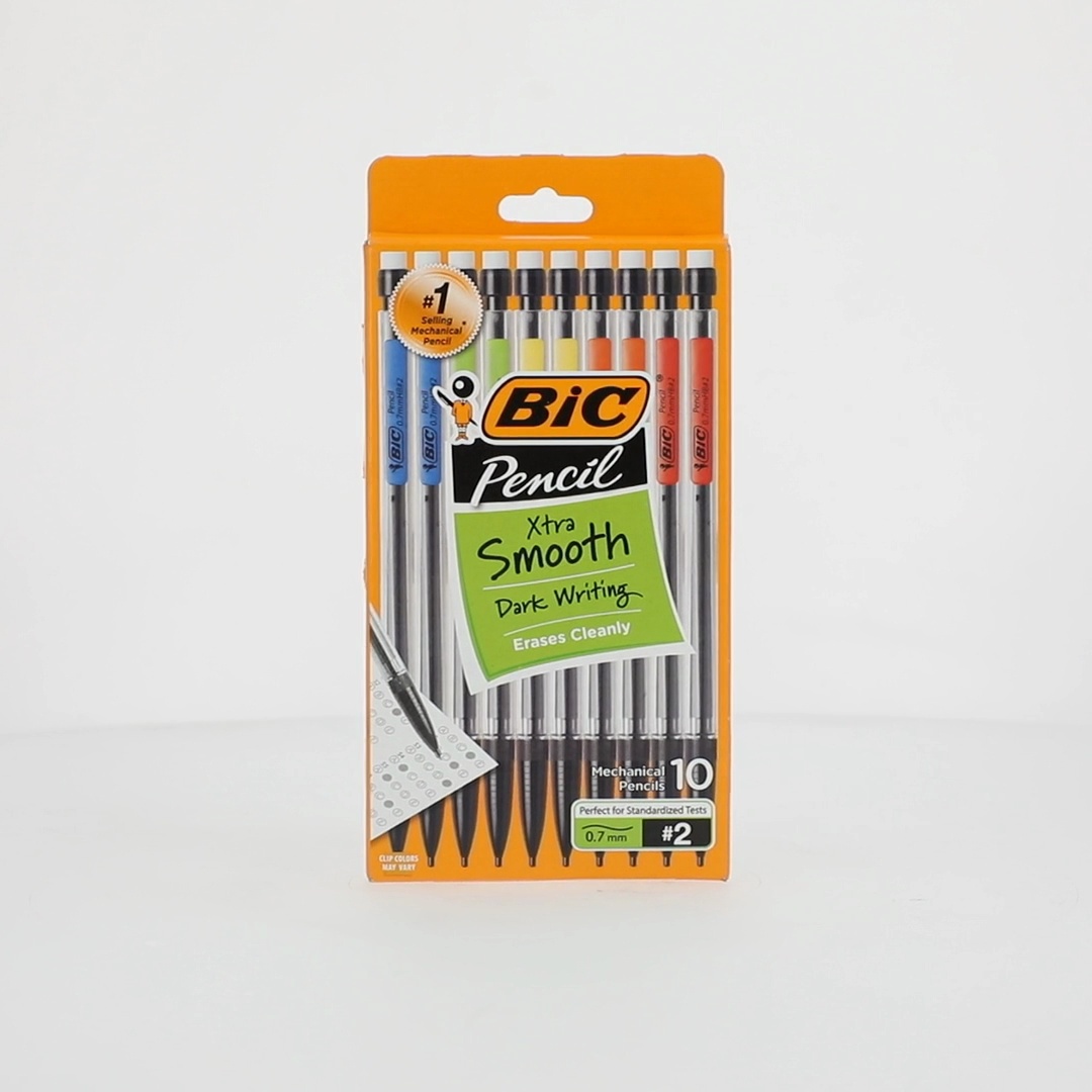 Bic Matita Meccanica Xtra-Smooth, Punta 0,7 Mm, Mina N.2, Fusto Trasparente, Confezione Da 320 Pezzi Per Ufficio E Scuola
