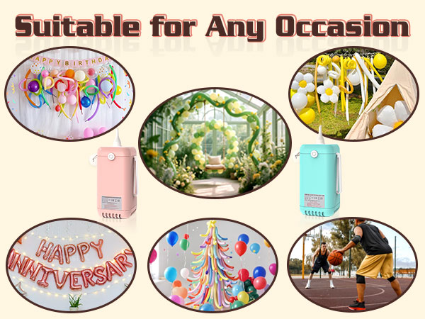 thumbnail video image 2 of Balloon Pump Electric Air Pump for Long Balloon,260/160 Balloon Inflator Pump Electric for Foil Twisty Animal Balloons Basketball, 2 of 8