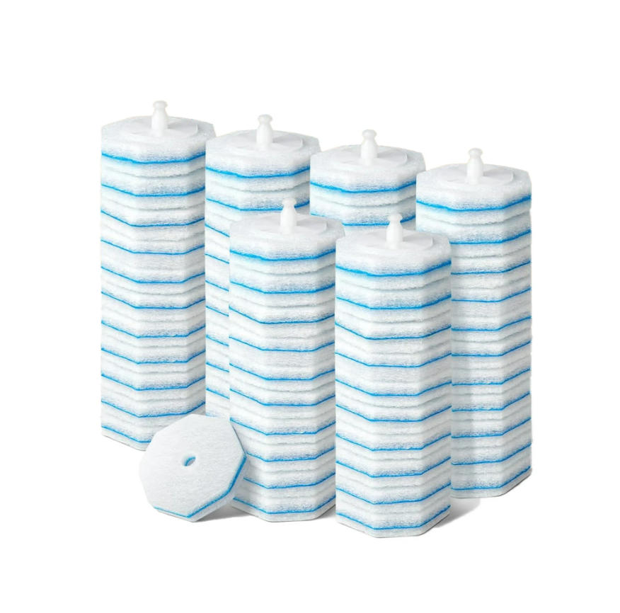 thumbnail video image 2 of 64 Count Toilet Wand Refills for Clorox Toilet Wand, 5X Cleaning Power Toilet Bowl Cleaners with Exclusive Formula, High-Density Disposable Toilet Brush Scrubber - No Falling Apart, Fresh Fragrance, 2 of 8