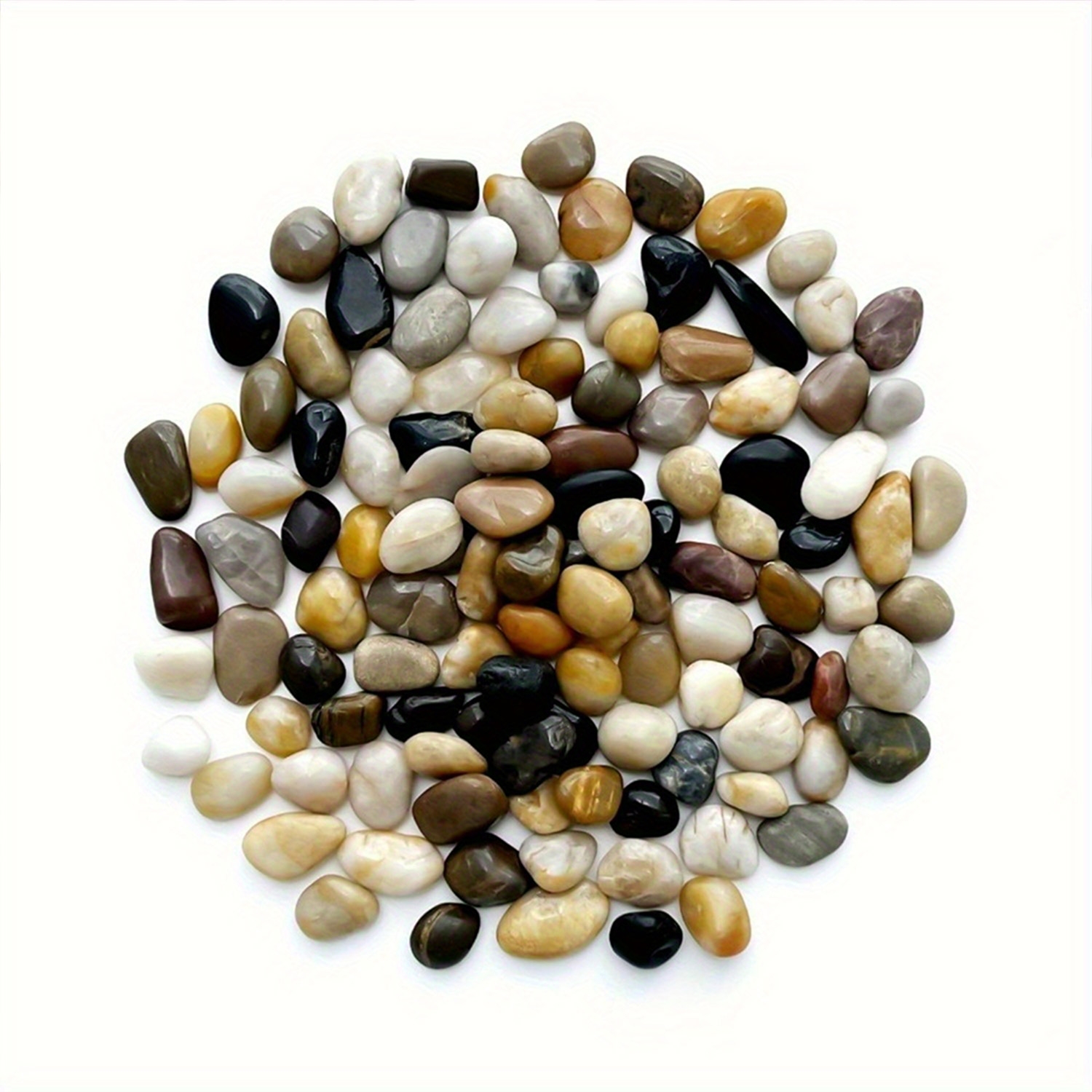 thumbnail video image 2 of 18 lbs Mixed Color River Rocks – 2-3 Inch Polished Decorative Pebbles for Garden Landscaping, Home Décor, Outdoor Paving River Rocks,Indoor/Outdoor Decor, 2 of 9