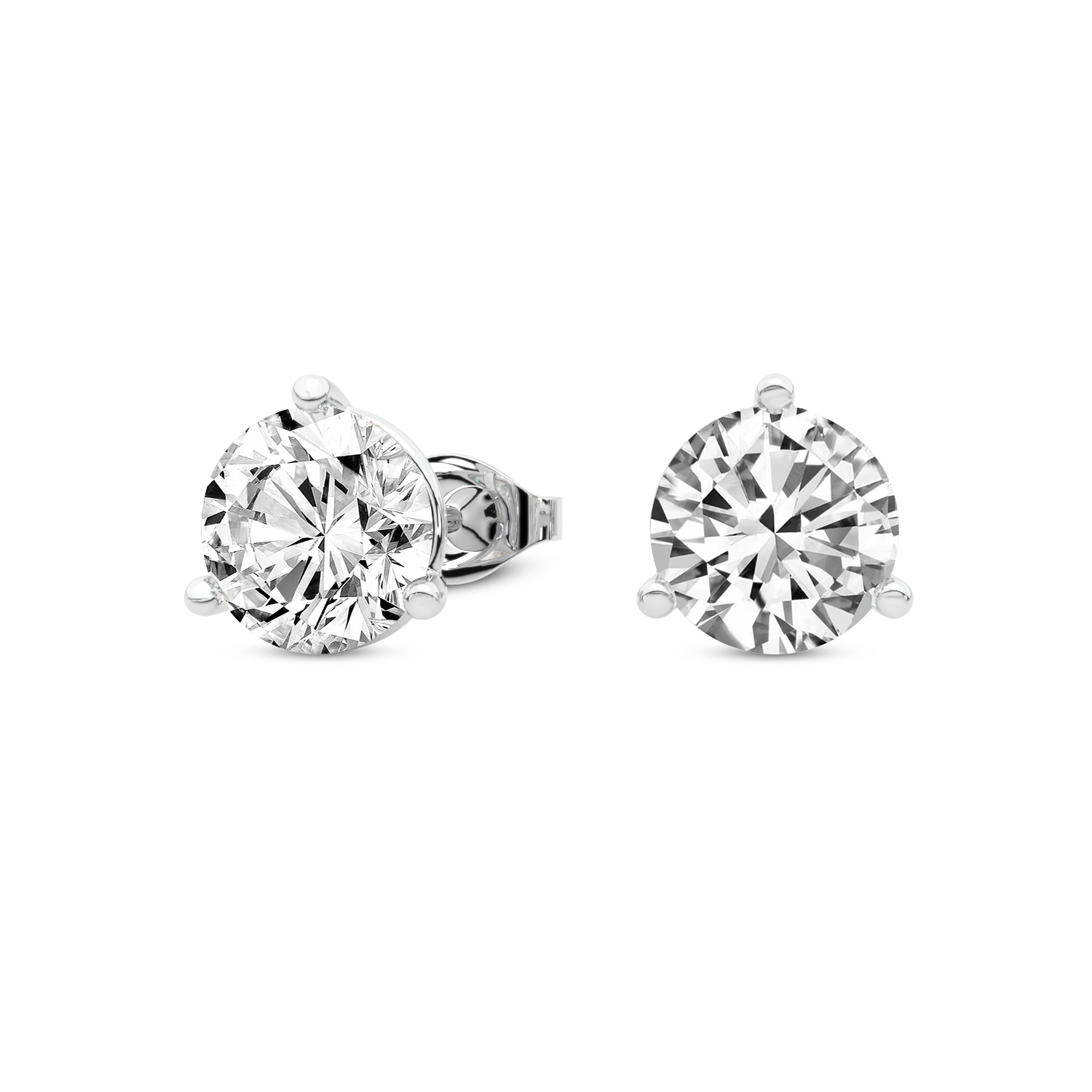 thumbnail video image 2 of Lab Grown Diamond 1 Carat Earring | F-G VS Quality | IGI Certified Solitaire Stud Earring | 14K White Gold | Friendly Diamonds Earrings, 2 of 8