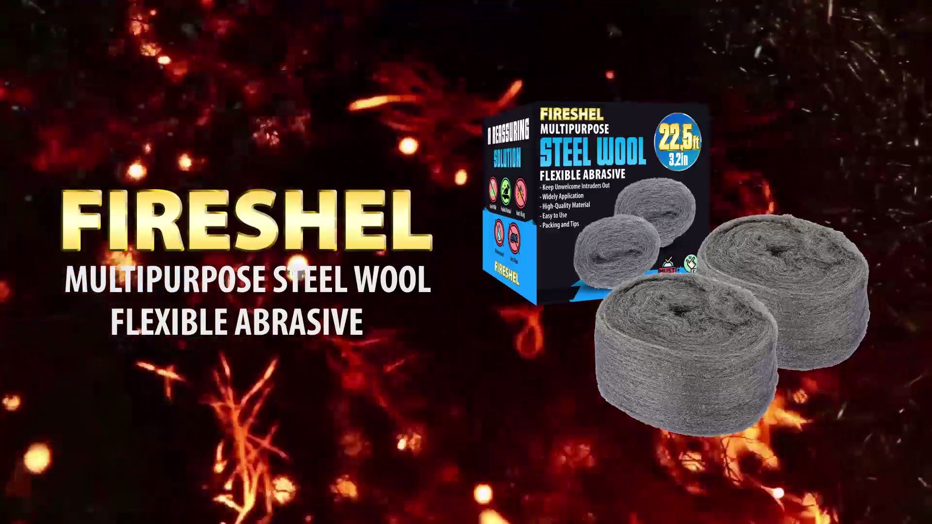 thumbnail video image 2 of Steel Wool Mice Fabric Roll Control 2 Pcs Total (3.2”x 22.5 Feet) - - One Pair of Gloves and Scissor Included, 2 of 8