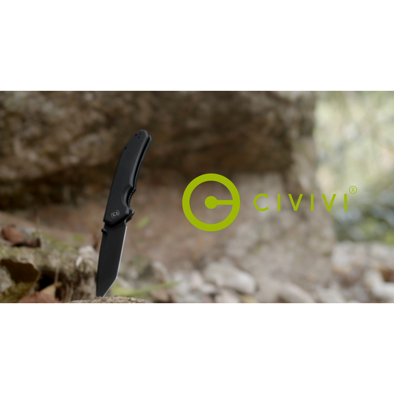 CIVIVI Brazen Folding Pocket Knife 3.5-Inch Tanto D2 Plain Blade
