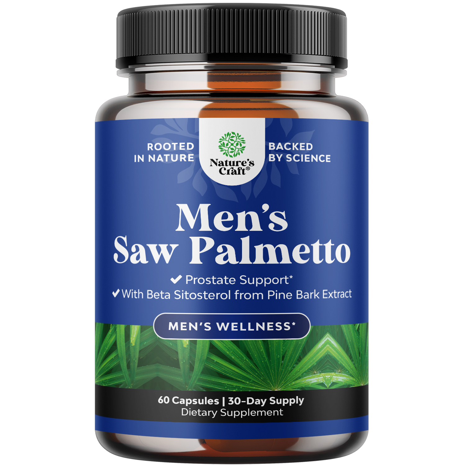 thumbnail video image 2 of Natures Craft Saw Palmetto for Men w/ Beta Sitosterol, Prostate Health Supplements, 60 Capsules, 2 of 8