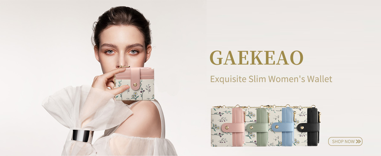 thumbnail video image 2 of GAEKEAO Women’s Bifold Wallet Rfid Blocking Leather with ID Window and Zipper Pocket, 2 of 8