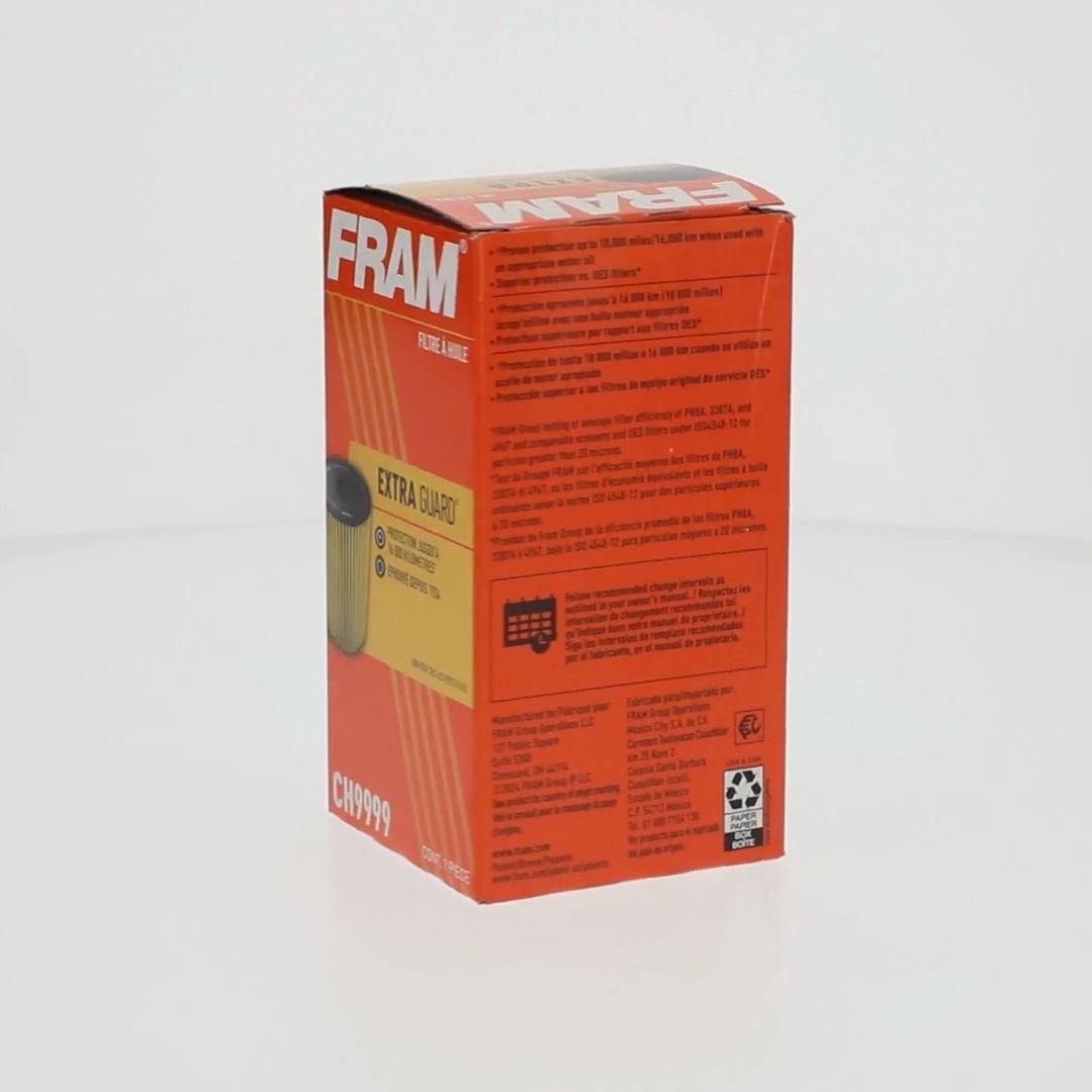 FRAM Extra Guard Oil Filter, CH9999, 10K Miles Engine Protection