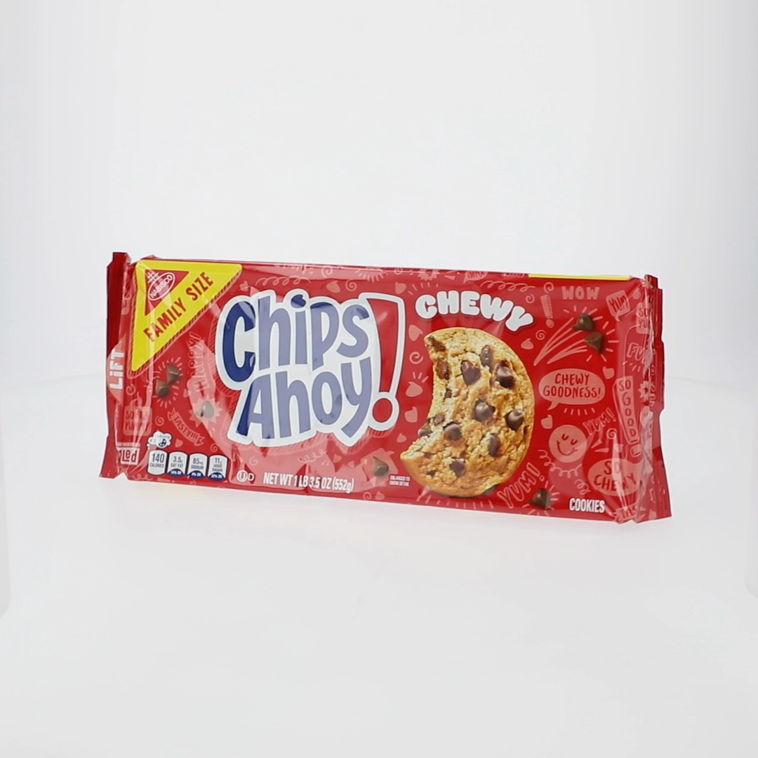 Chips Ahoy!, Chewy Fudgy Chocolate Chip Cookies, 19.5 oz, Family