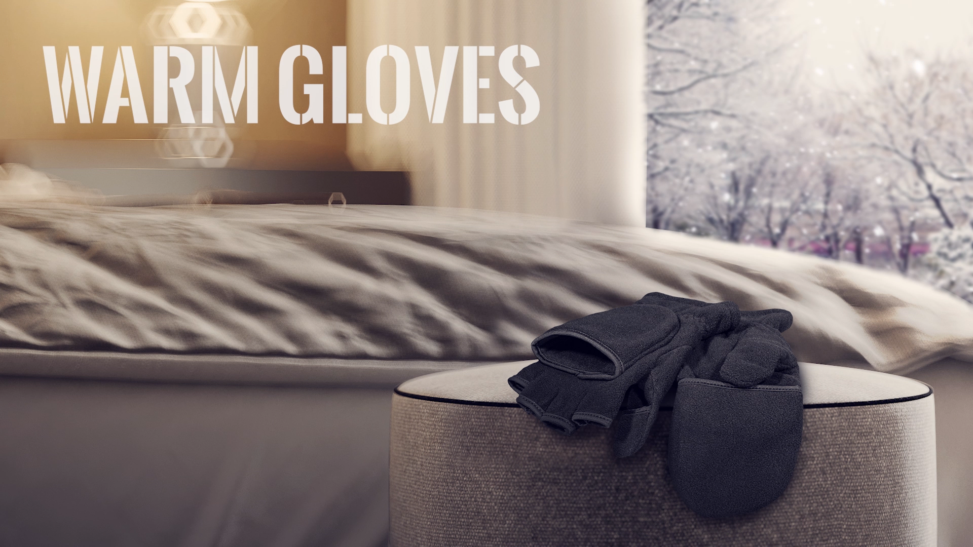 thumbnail video image 2 of OZERO Winter Convertible Gloves Flip Top Mittens with Thermal Warm Polar Fleece for Men Women, 2 of 8