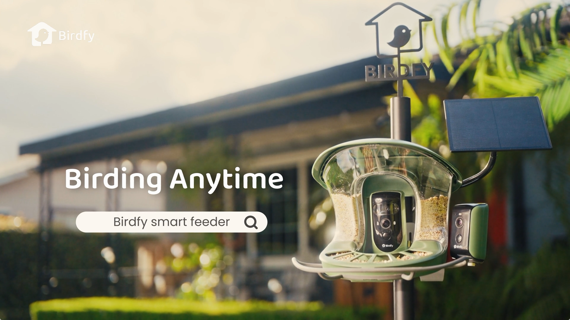 thumbnail video image 2 of Birdfy Smart Bird Feeder with Camera, Dual-Lens, Solar-Powered, Auto-Capture Close-Ups & 99% Accurate AI Bird Identification, Lifetime Free, Perfect Gift for Bird Lovers, 2 of 11