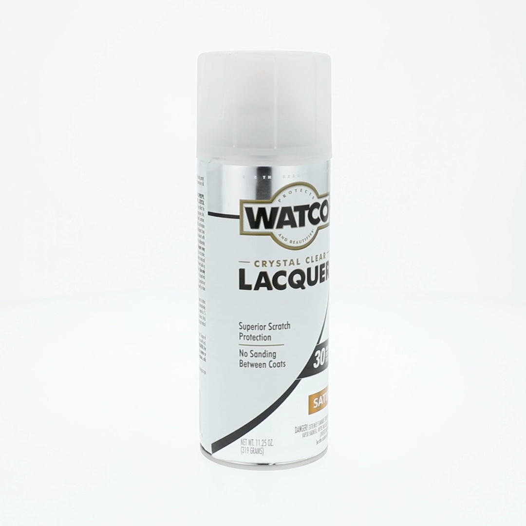 Watco Lacquer Satin Spray 11.25 oz Clear Wood Coat Sealant for