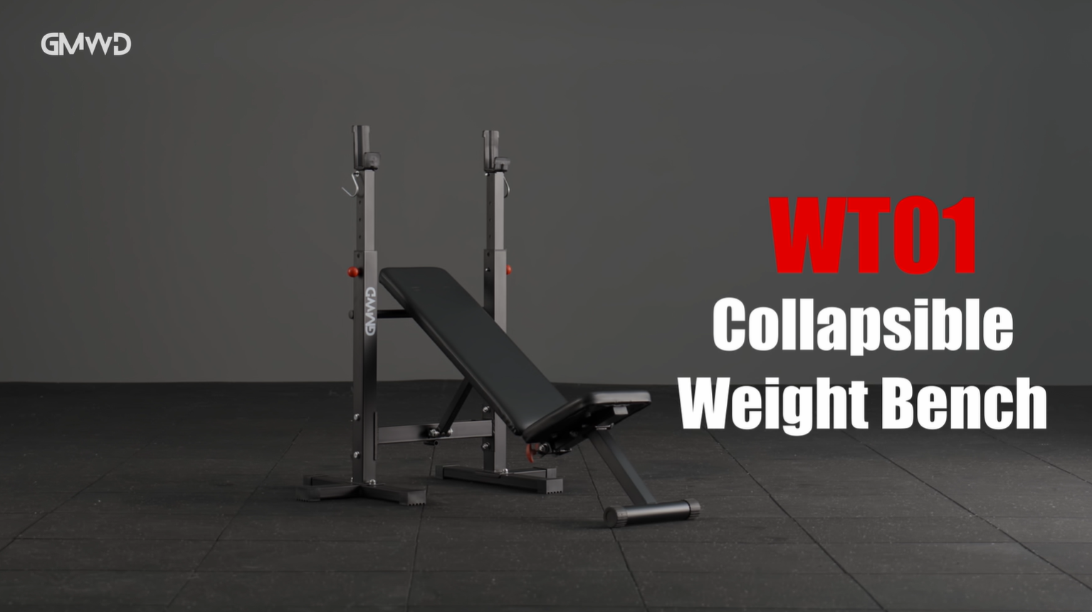 thumbnail video image 2 of Mikolo Adjustable Weight Bench Press, 660LBS Foldable Bench Press with Squat Rack, Adjustable Bench Press Weight Rack Home Gym Equipment, 2 of 11