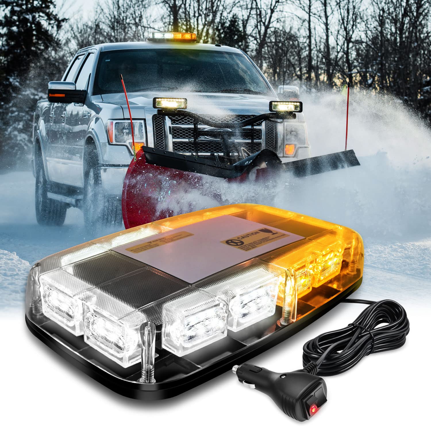 thumbnail video image 2 of Nilight Roof Top Strobe Lights, 48 LED Light Bar with Magnetic Mount, 12V-24V for Cars, Trucks, Construction, 2 of 8