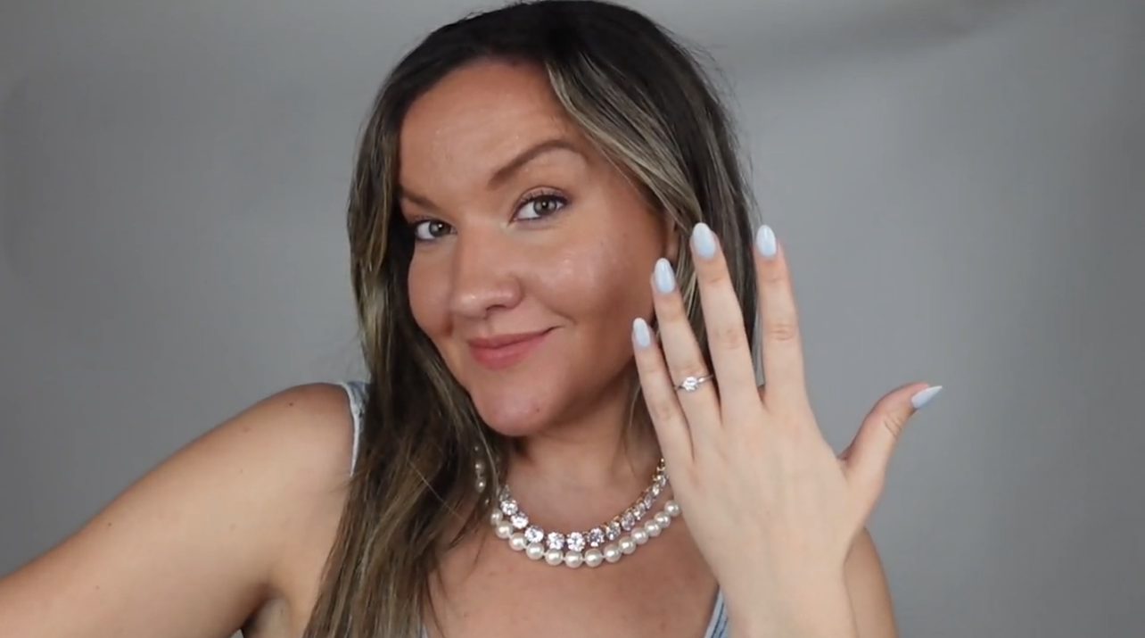 thumbnail video image 2 of SuperJeweler 1 Carat Lab Grown Diamond Solitaire Ring In Sterling Silver For Women, 2 of 8
