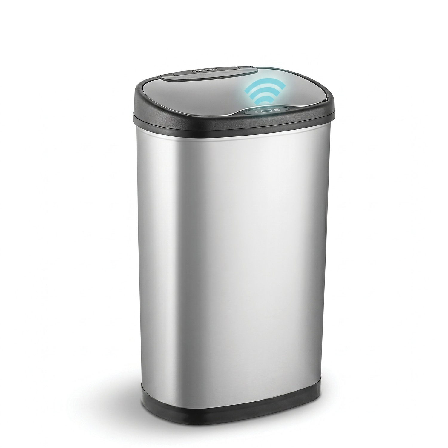 thumbnail video image 2 of Nine Stars Automatic Kitchen Trash Can, 13.2 Gallon Stainless Steel, Motion Sensor Hands free Soft Close Lid Garbage Bin, Silver, 2 of 7