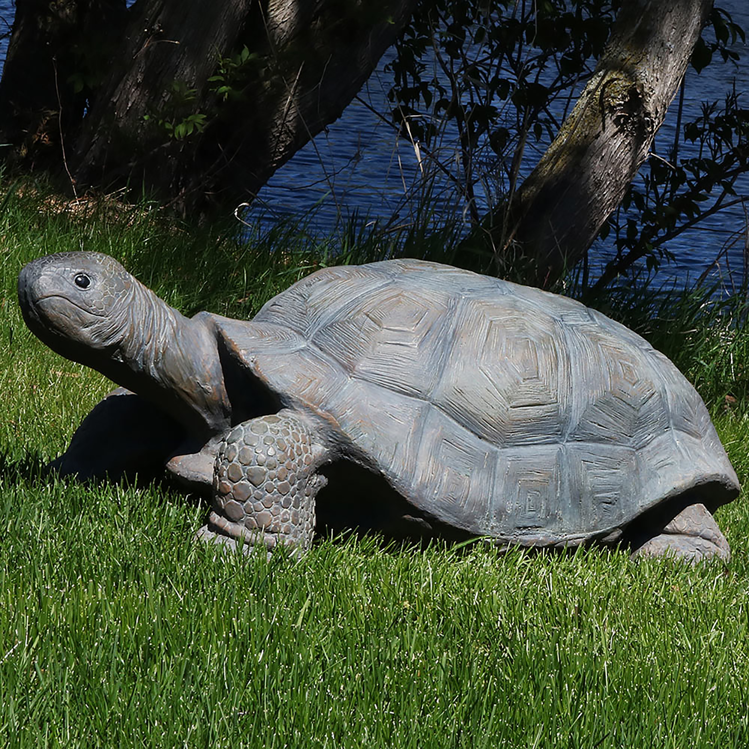 thumbnail video image 2 of Sunnydaze Todd the Tortoise Indoor/Outdoor Garden Statue - 30", 2 of 9