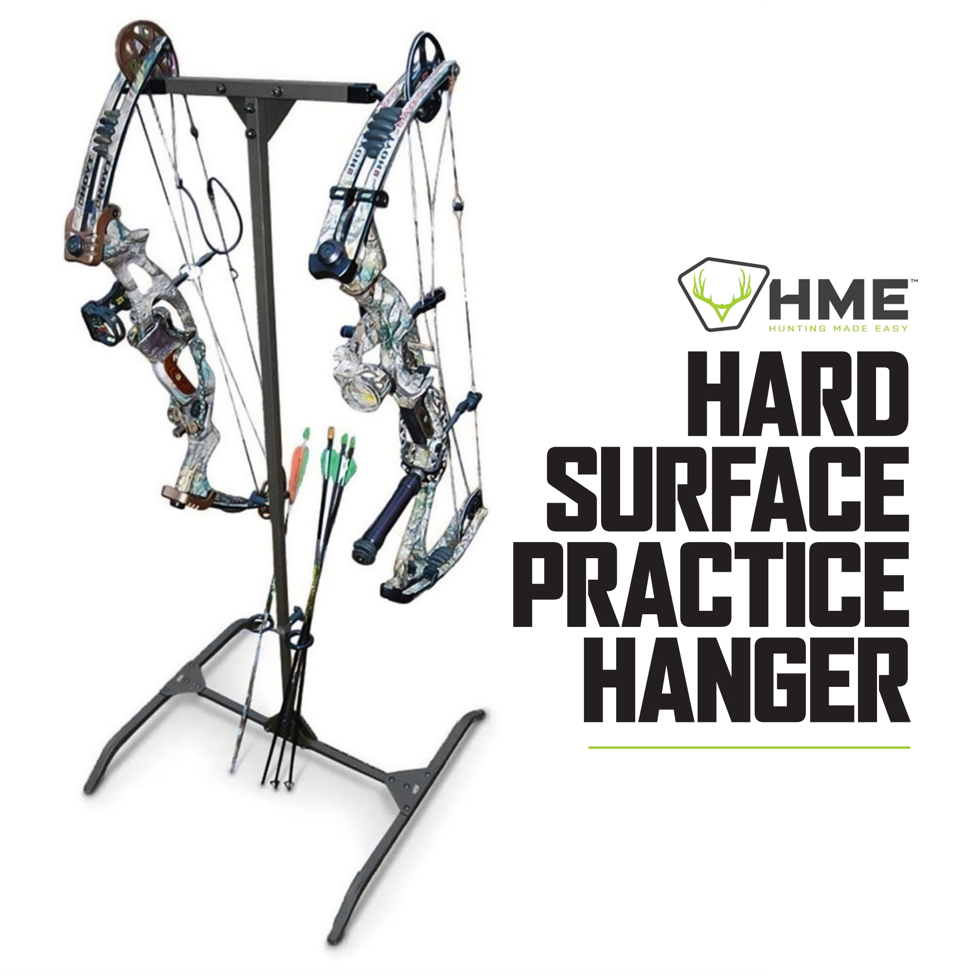 thumbnail video image 2 of HME Hard Surface Practice Steel Archery Bow Storage Hanger Rack, 2 of 5