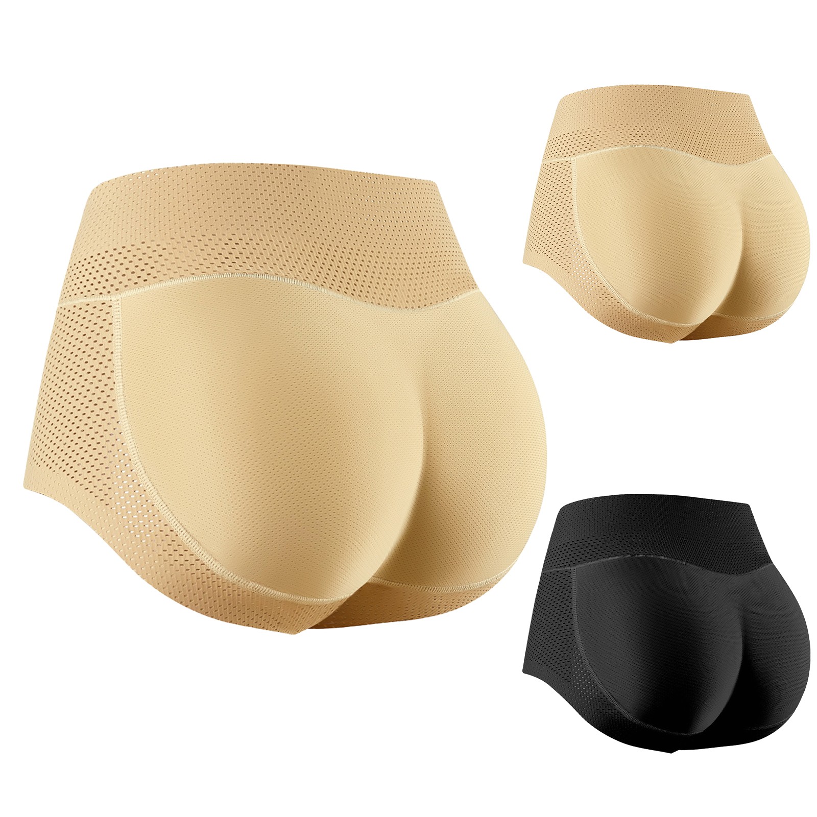 thumbnail video image 2 of iHPH7 Butt Lifting Panties, Padded Underwear for Women, Butt Enhancer Underwear Women, Seamless Underwear for Women, Briefs for Women, Beige L, 2 of 4