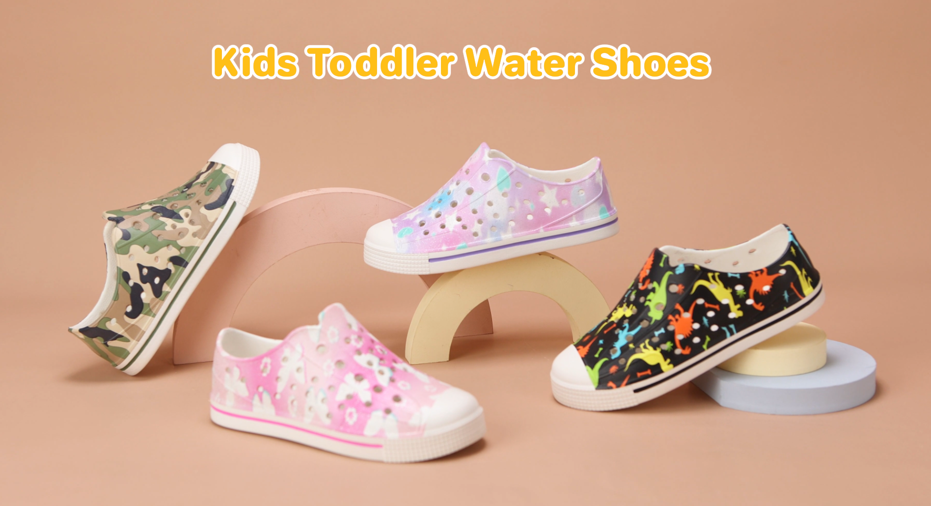 thumbnail video image 2 of MOBYDICK Kids Toddler Slip On Water Shoes for Boys Lightweight Sandals Summer Quick Dry Sneakers,Green, Size 10, 2 of 8