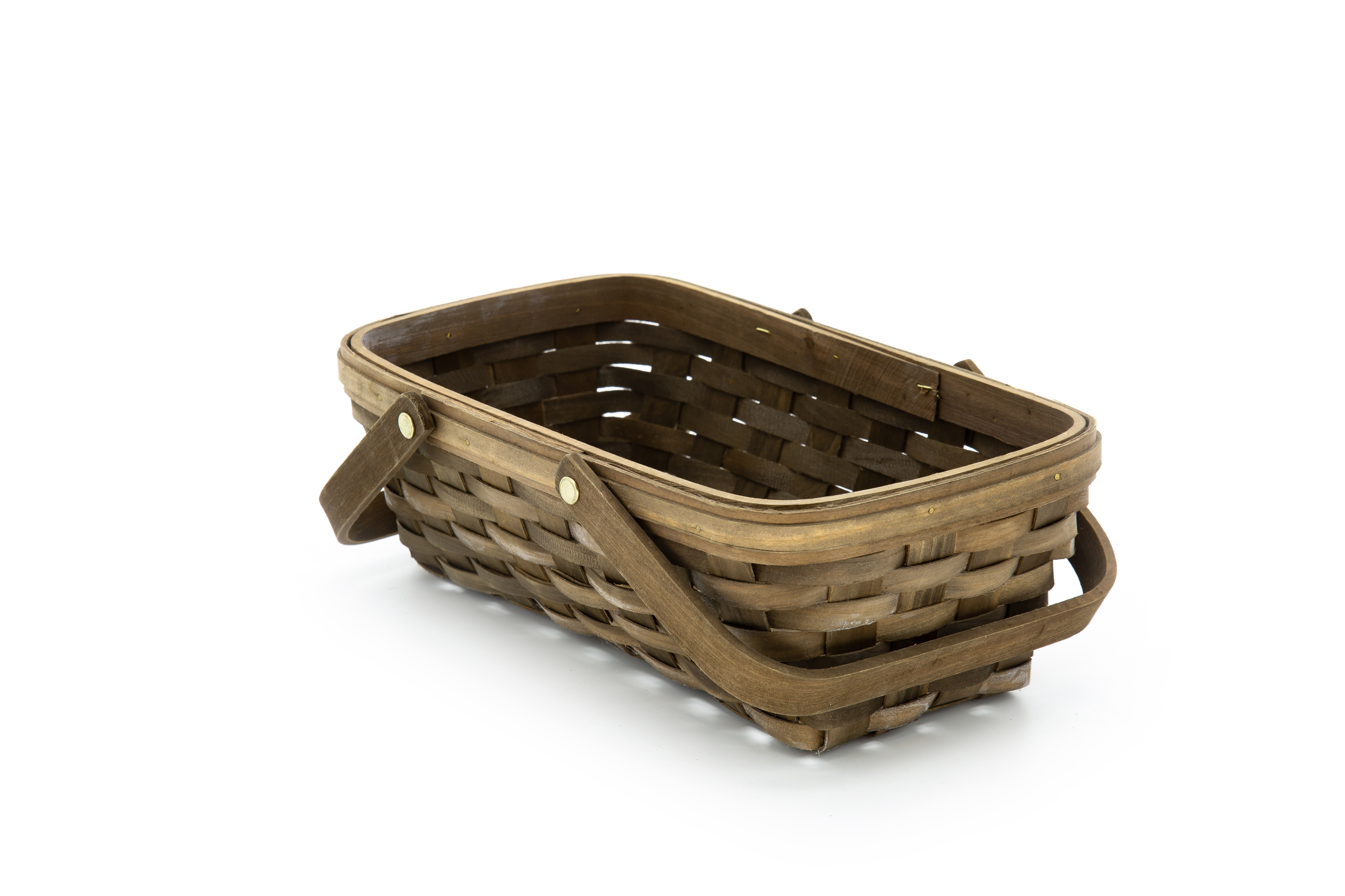 Brown Basket / CD 2枚セット Mainstays Woodchip Storage Basket with Handles, Dark Brown