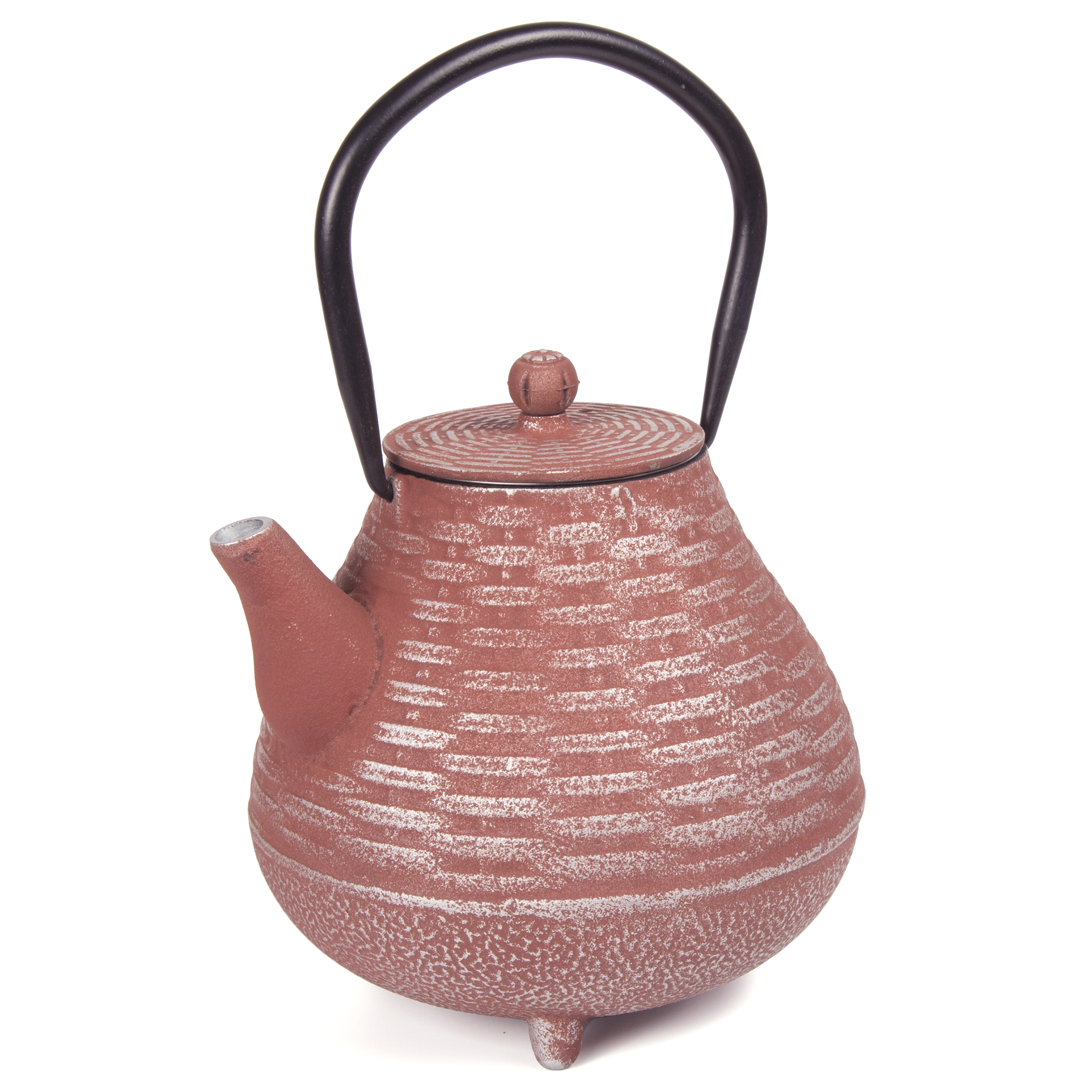 thumbnail video image 2 of Creative Home Kyusu 40 Oz Orange Cast Iron Teapot with Removable Infuser, 2 of 13