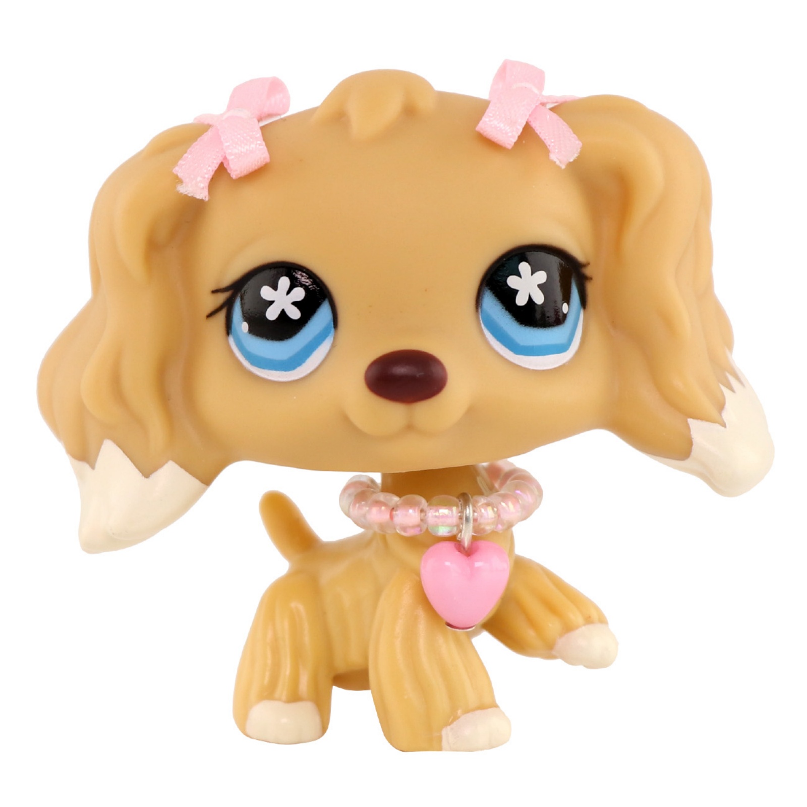 thumbnail video image 2 of Mini Pet Shop Cocker Spaniel #748 with Bowknot Collar Accessories,Collectible Little Animal Figurine Toys, 2 of 8