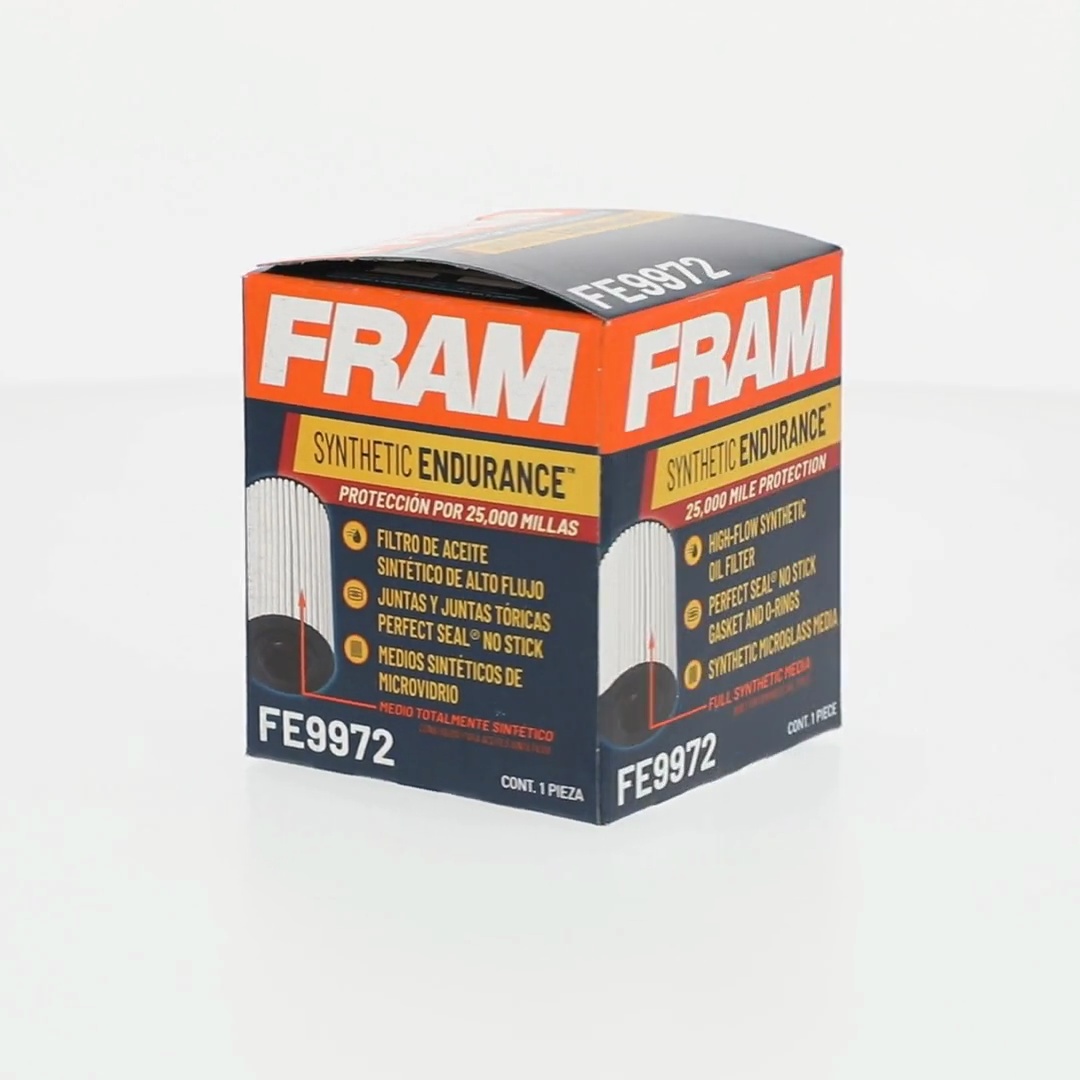 3 pack) FRAM Synthetic Endurance Premium Oil Filter, FE9972, 25K