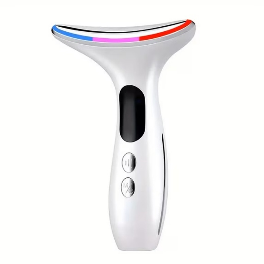 thumbnail video image 2 of ELORTI Face and Neck Massager with Red Light Therapy, 3 Modes Facial Massager for Skin Firming and Wrinkle Reduction, Rechargeable Beauty Tool with 45°C Heat and Sonic Vibration, 2 of 10