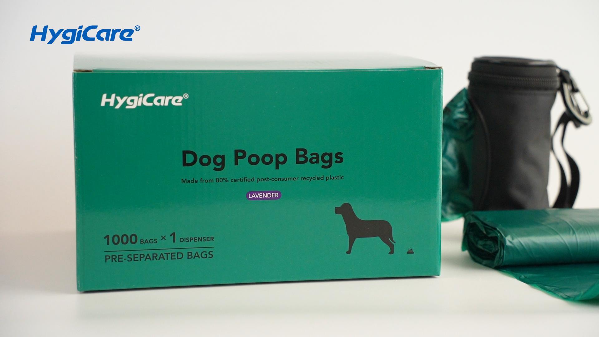 thumbnail video image 2 of HygiCare Dog Poop Bags with Dispenser, 1000ct, Lavender, Strong, Leakproof, Eco-friendly Material, 2 of 8