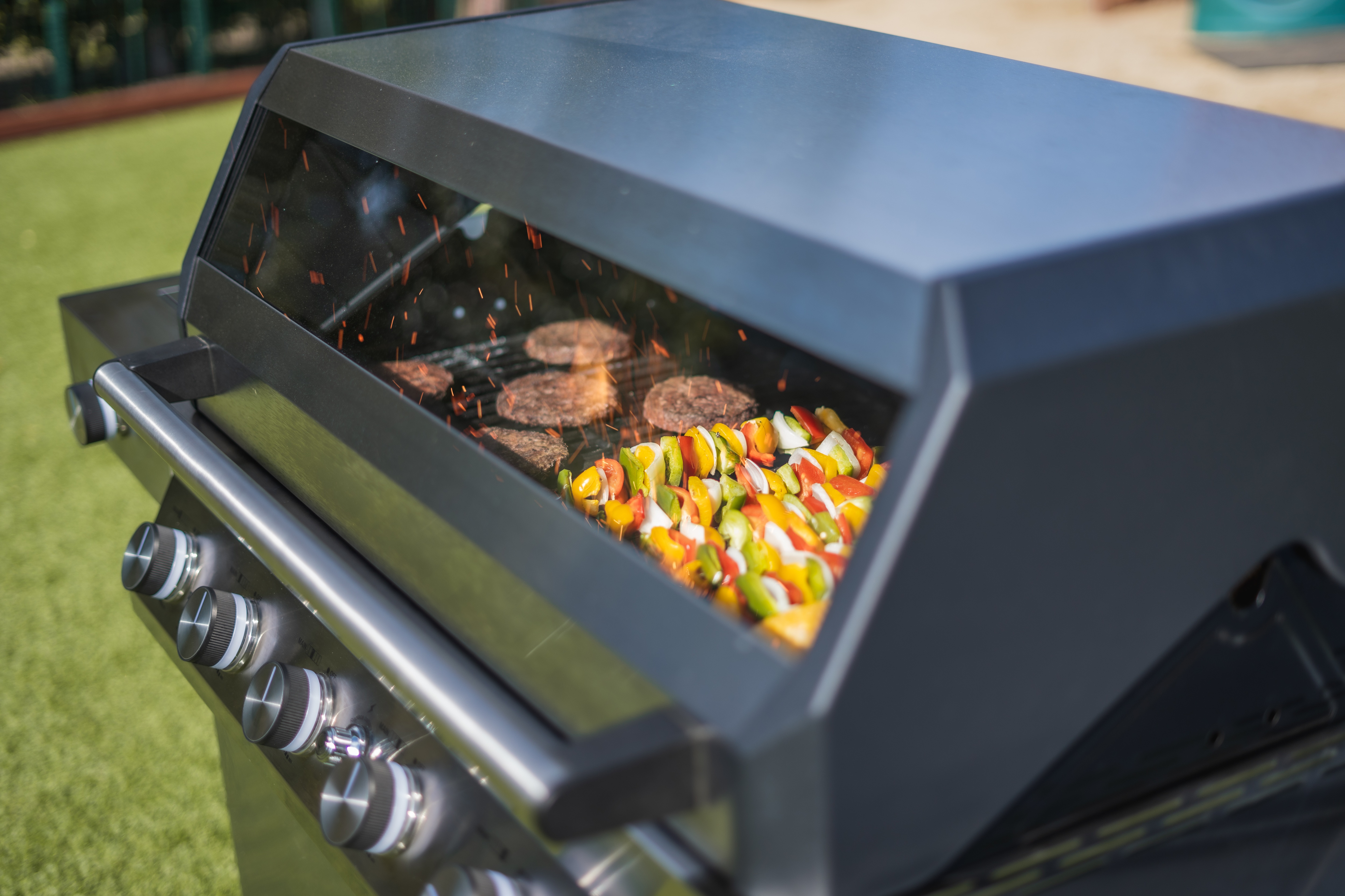 thumbnail video image 2 of Denali 6-Burner Propane Gas Grill in Stainless with Clearview Lid, 3-Phase LED Controls and Side Burner, 2 of 19