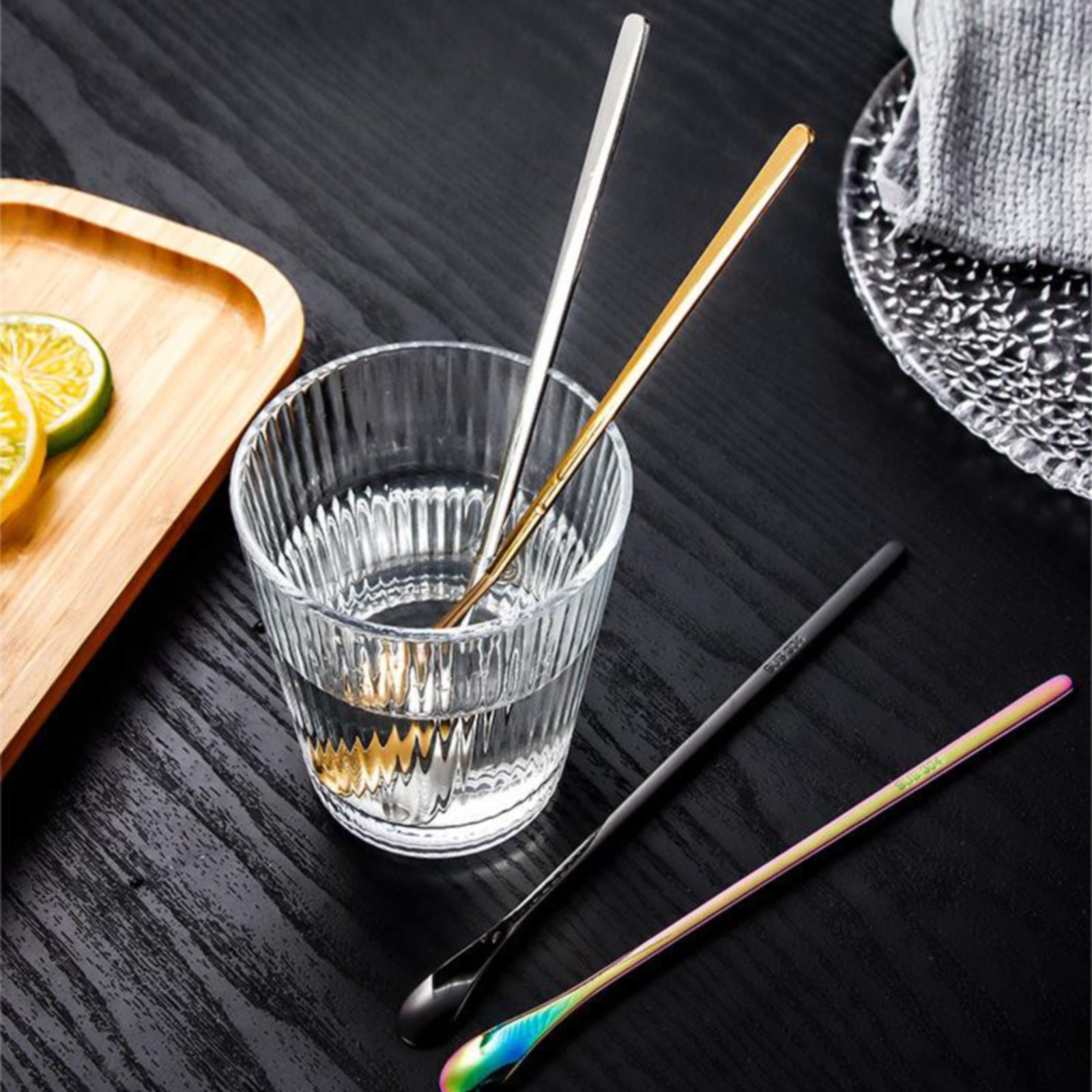 thumbnail video image 2 of Stainless Steel Long Handle Mixing Spoon, Kingtowag Stainless Steel Stirring Spoons - Perfect for Coffee, Cocktails, or Mixing, Dishwasher-Safe - #C, 2 of 9