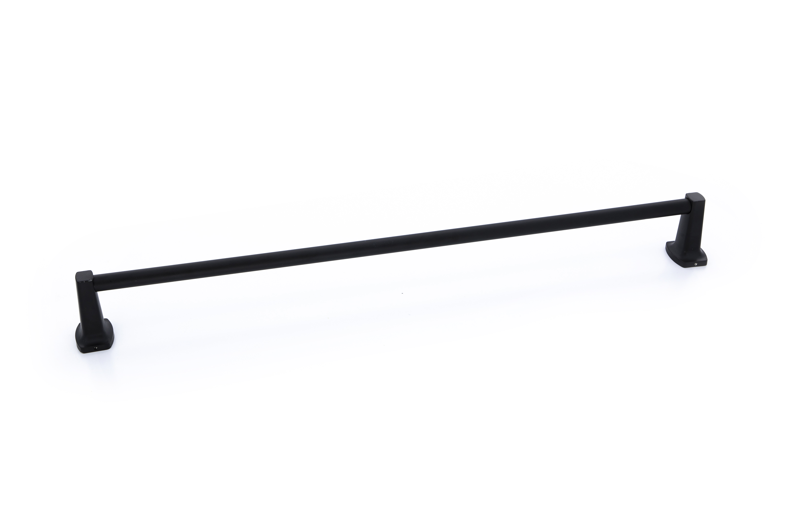 BWE 24 Inch Matte Black Stainless Steel Bathroom Towel Rack - Wall Mounted Towel Bar & Robe Hook, SUS 304