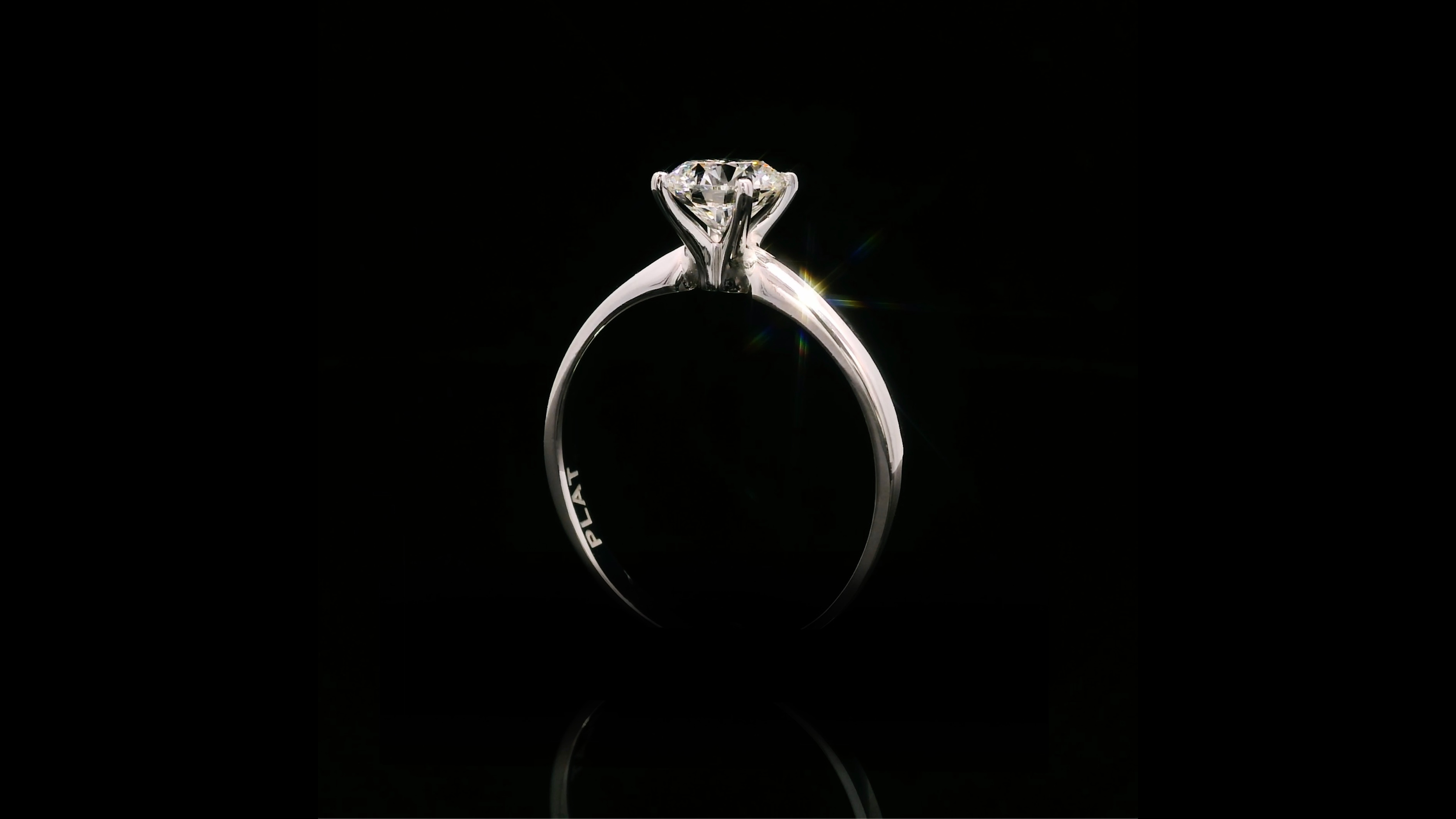 thumbnail video image 2 of Gem Stone King 900 Platinum Red Moissanite Solitaire Engagement Ring for Women | 1.00 Cttw | Round 6.5MM | Gemstone Birthstone | Size 8, 2 of 7