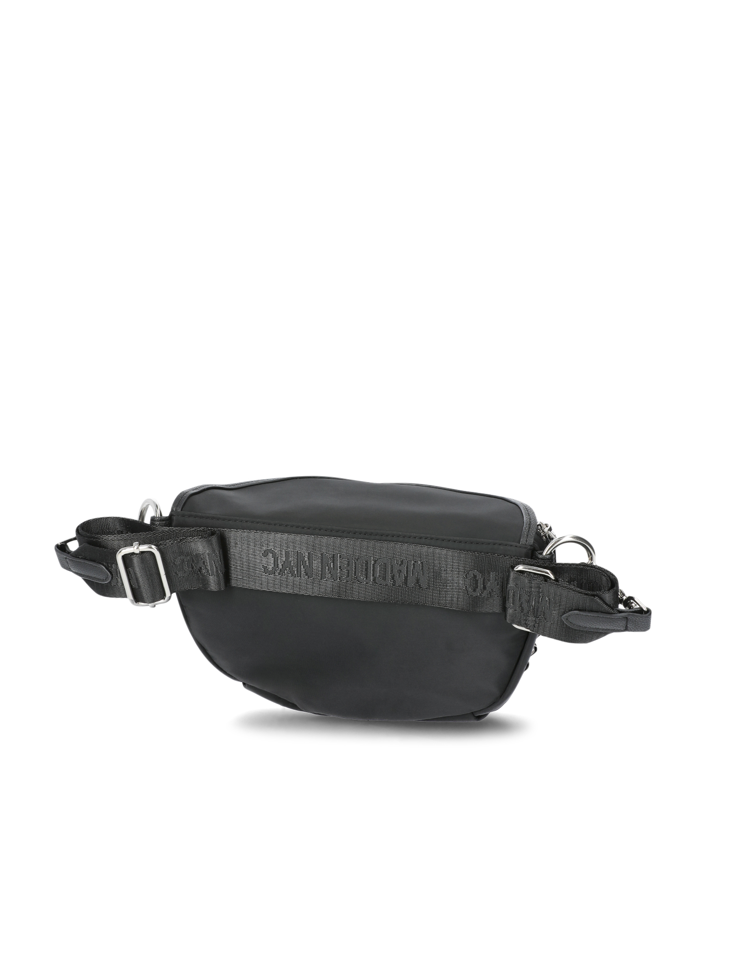 Madden NYC Women's Double Pocket Chain Fanny Pack, Black