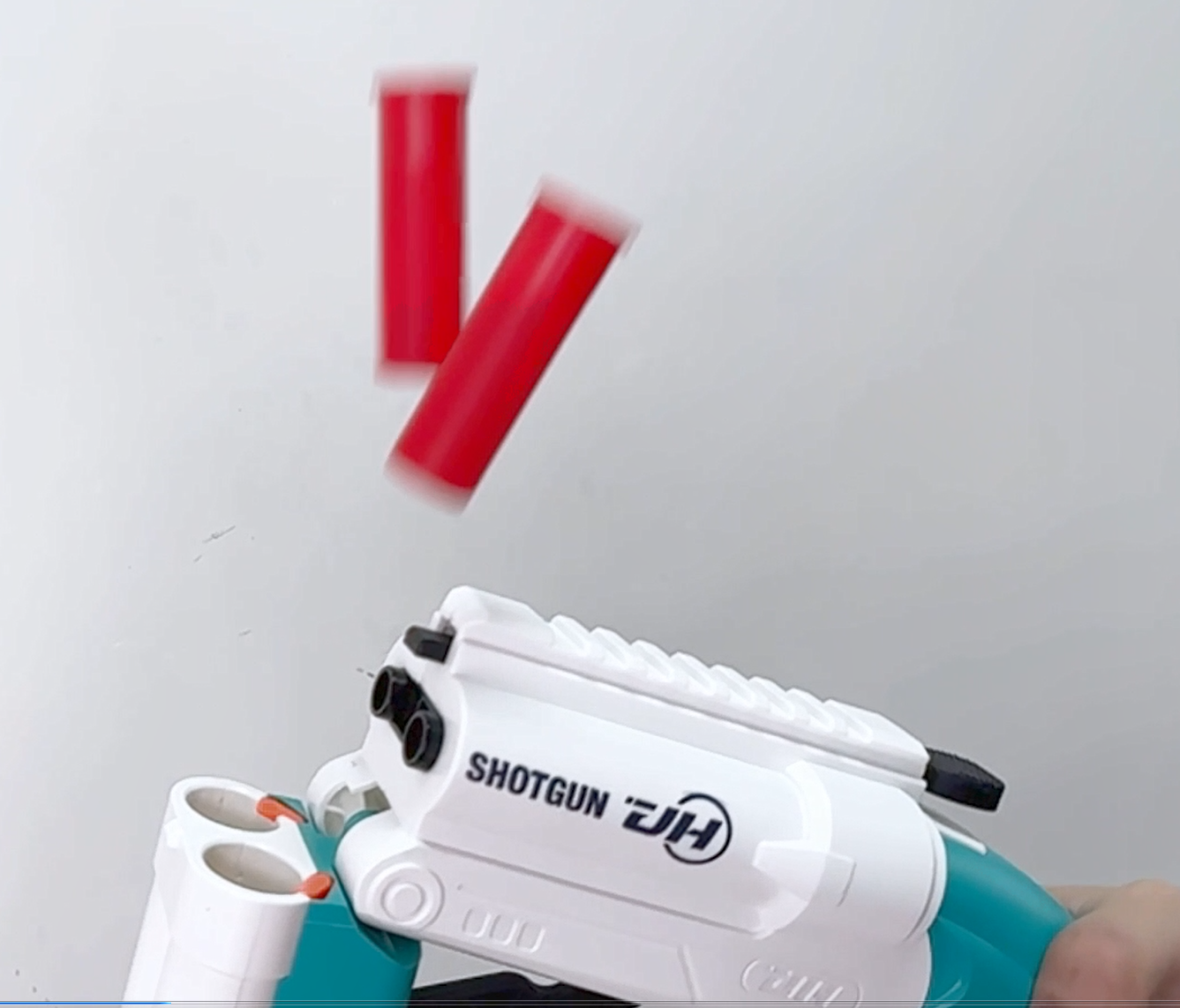 thumbnail video image 2 of 22in Dart Blaster – Manual Loading Double Barrel Foam Blaster Soft Dart Blaster for 14+ Years Old, 2 of 7