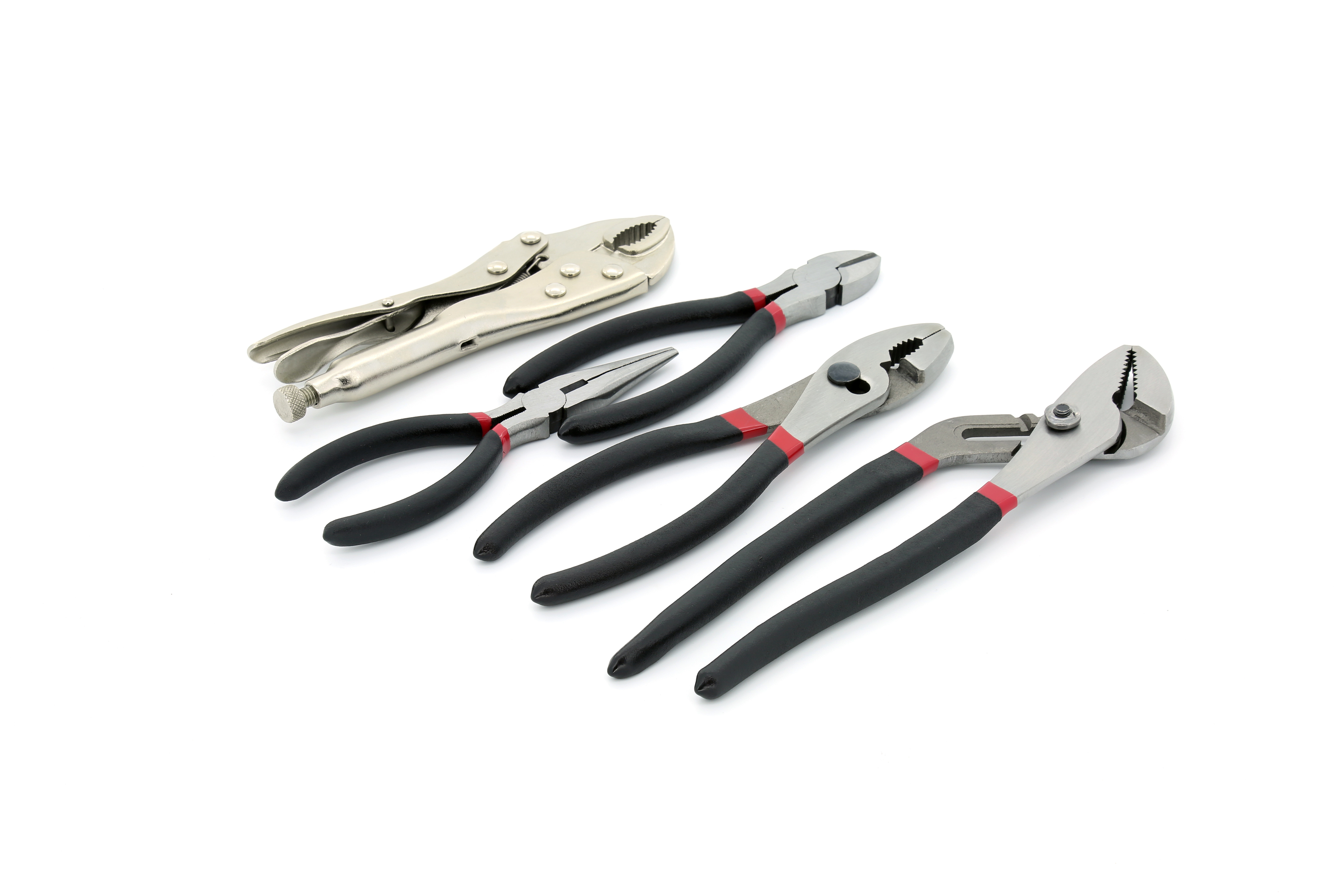 Hyper Tough 5 Piece Pliers Set with Groove Joint, Slip Joint, Diagonal,  Long Noise & Locking Pliers 