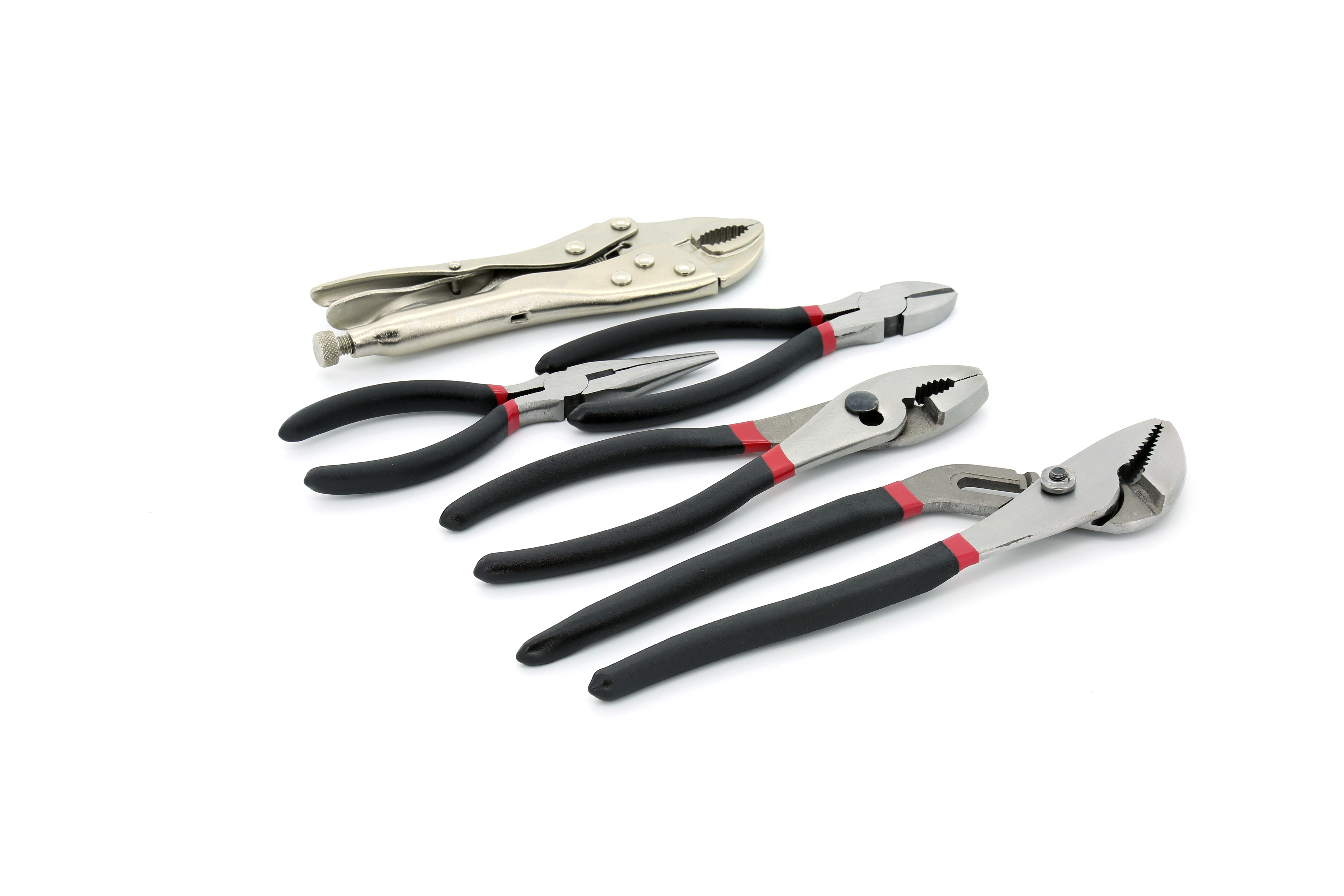 Hyper Tough 5 Piece Pliers Set with Groove Joint, Slip Joint, Diagonal,  Long Noise & Locking Pliers 