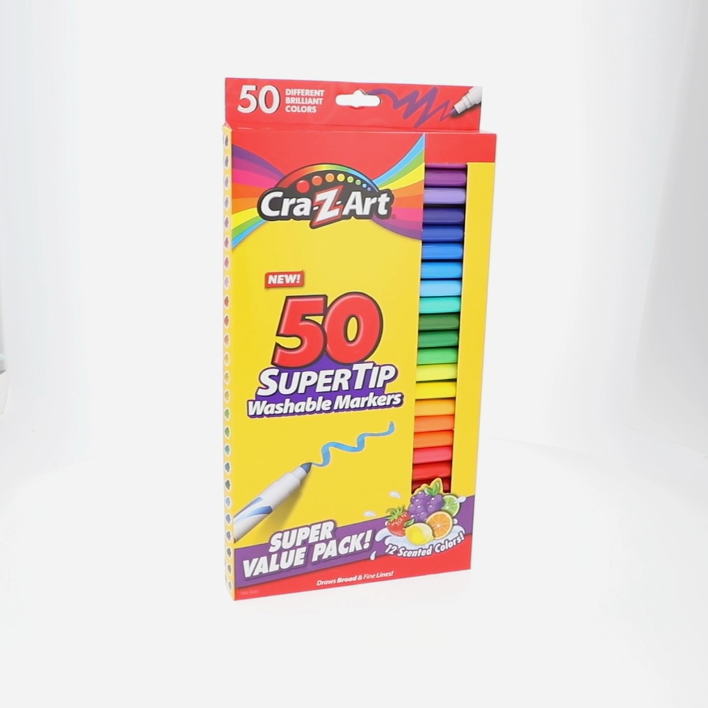 Larose Industries Washable Markers Set 50 Colors Including 12