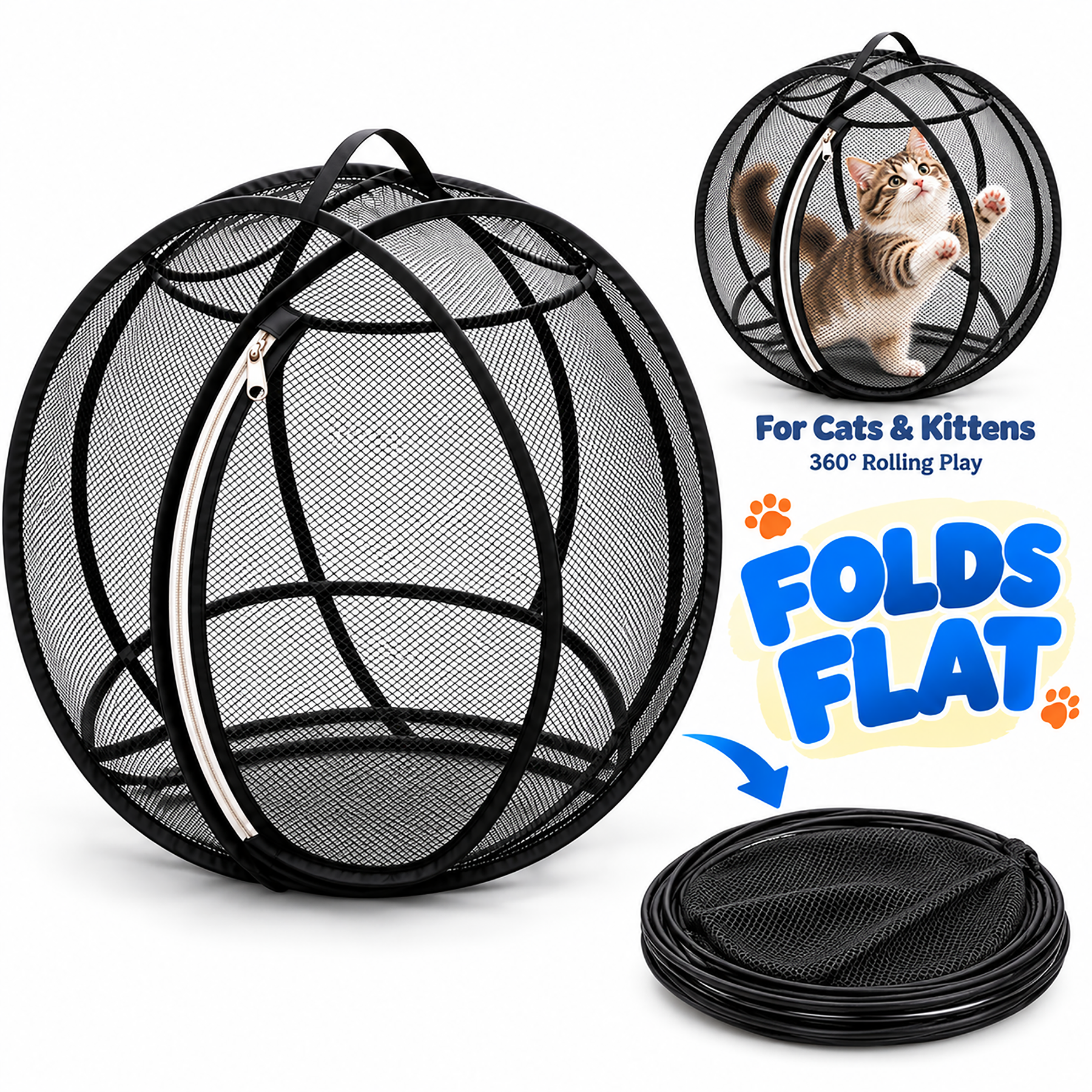Interactive Cat Playpen, 360 Panoramic Outdoor Cat Exercise Space with ...