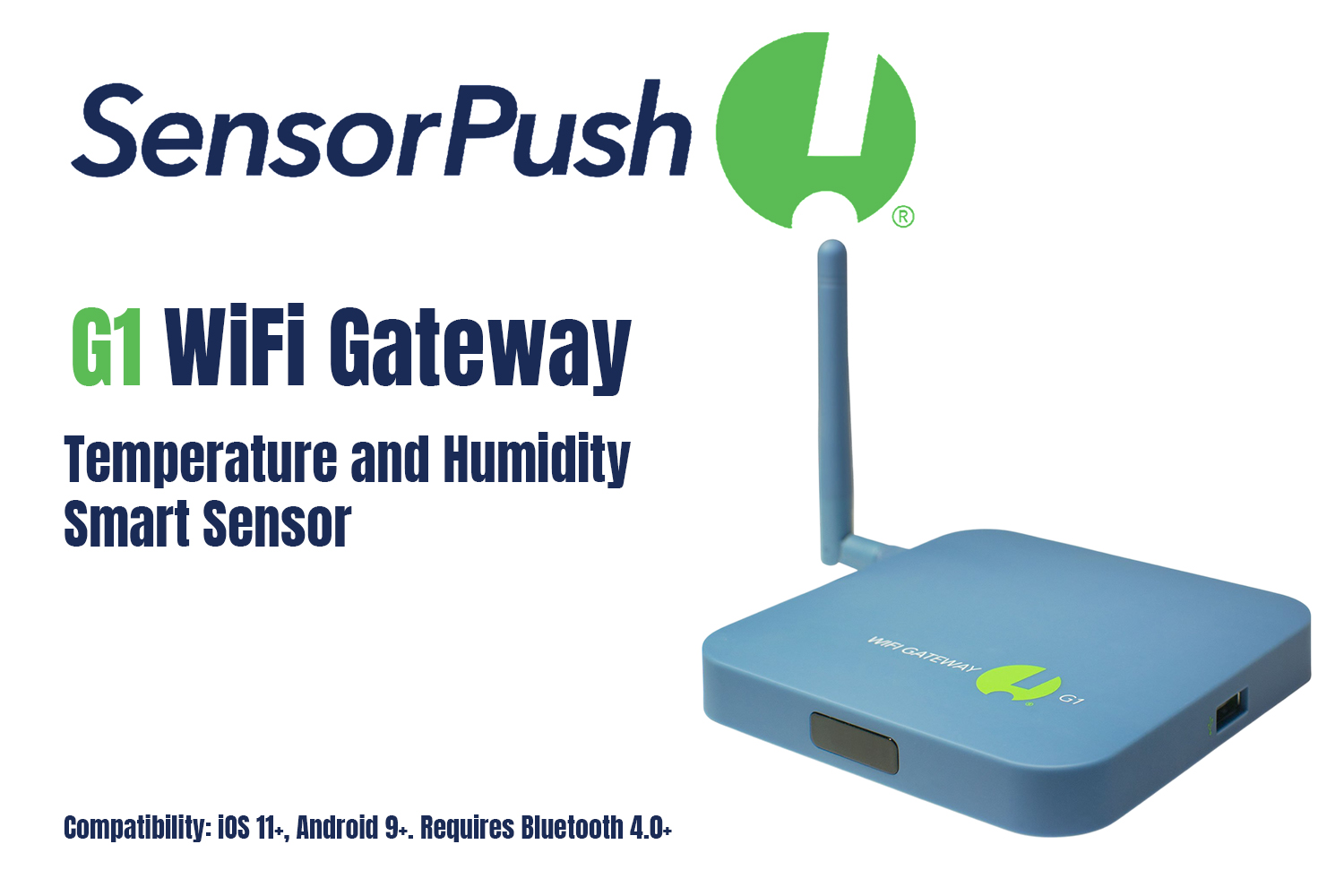 thumbnail video image 2 of SensorPush G1 WiFi Gateway - Temperature and Humidity Sensor Gateway for Data/Alerts from Anywhere via Internet - No Monthly Fee, Unlimited History, 2 of 8